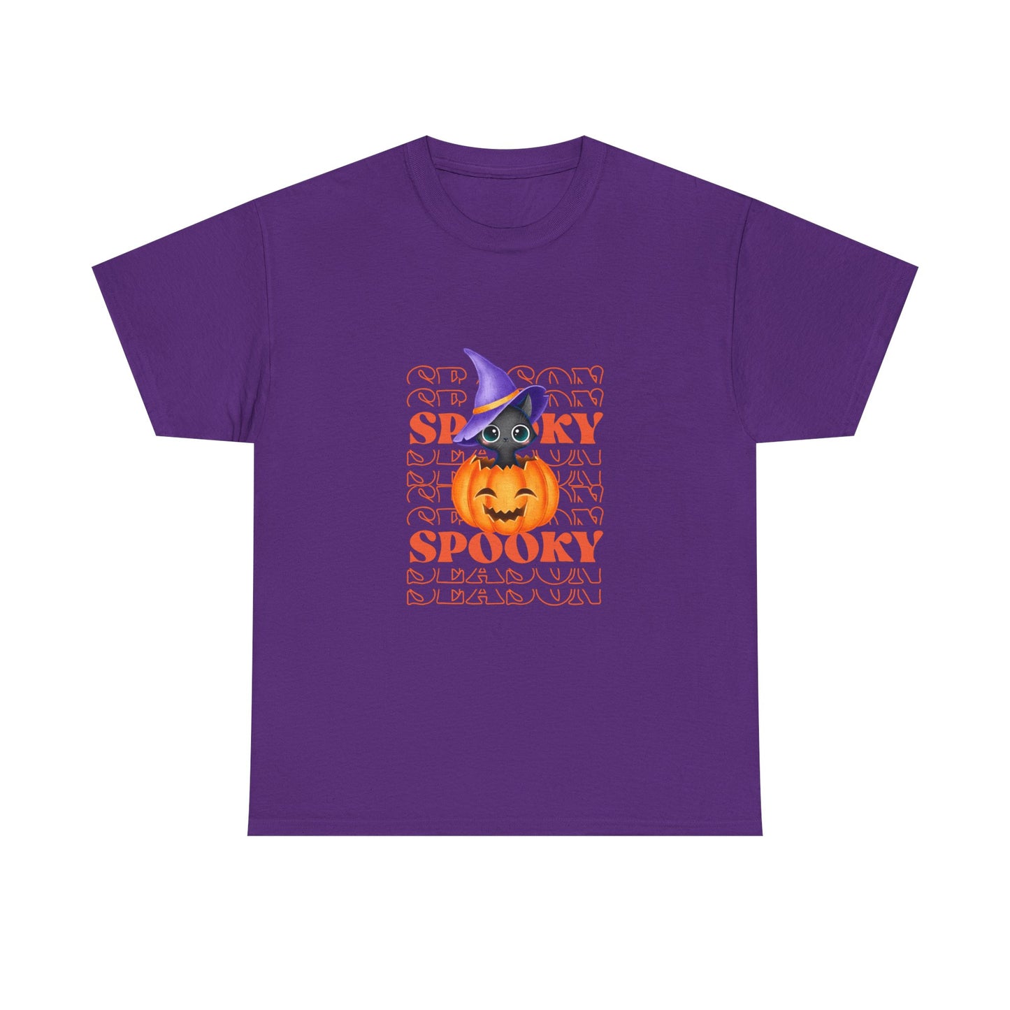 Halloween Spooky Unisex Heavy Cotton Tee, Fun Graphic Tee, Pumpkin Shirt, Casual Fall Wear, Halloween Costume, Unisex Tee