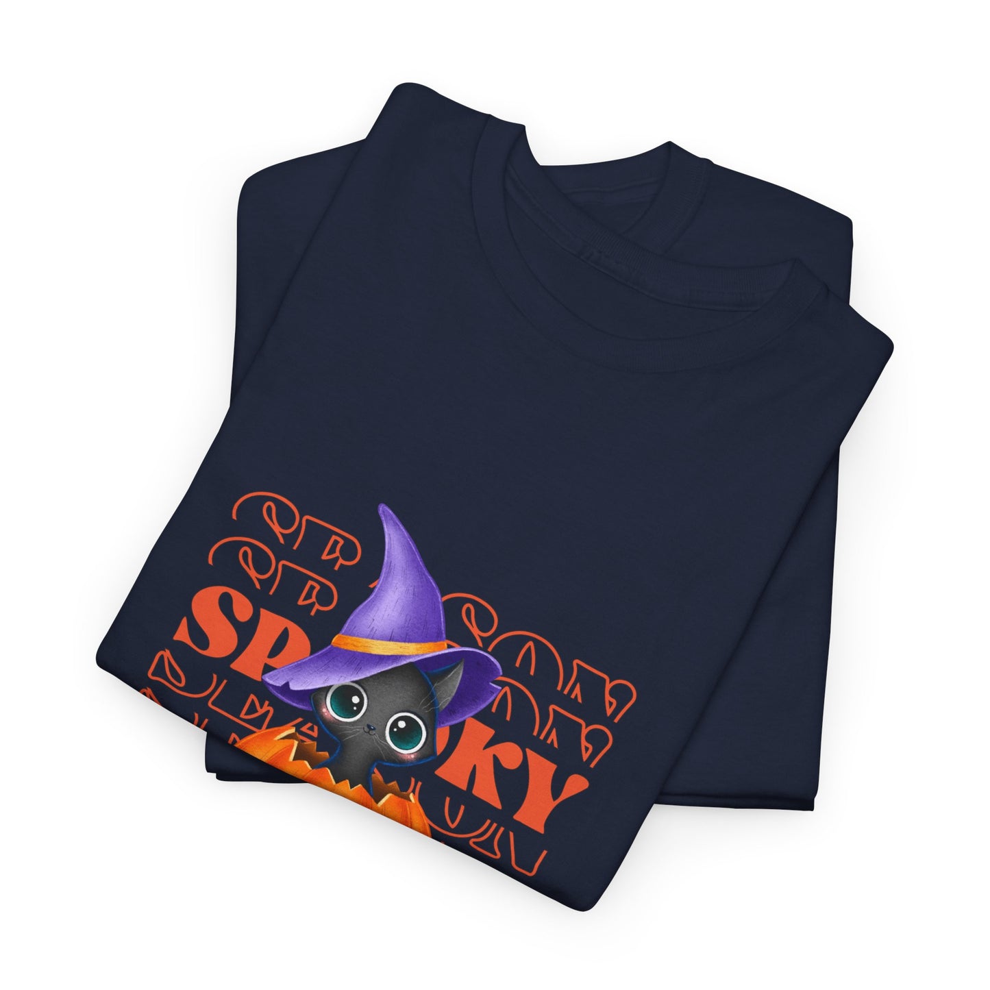 Halloween Spooky Unisex Heavy Cotton Tee, Fun Graphic Tee, Pumpkin Shirt, Casual Fall Wear, Halloween Costume, Unisex Tee
