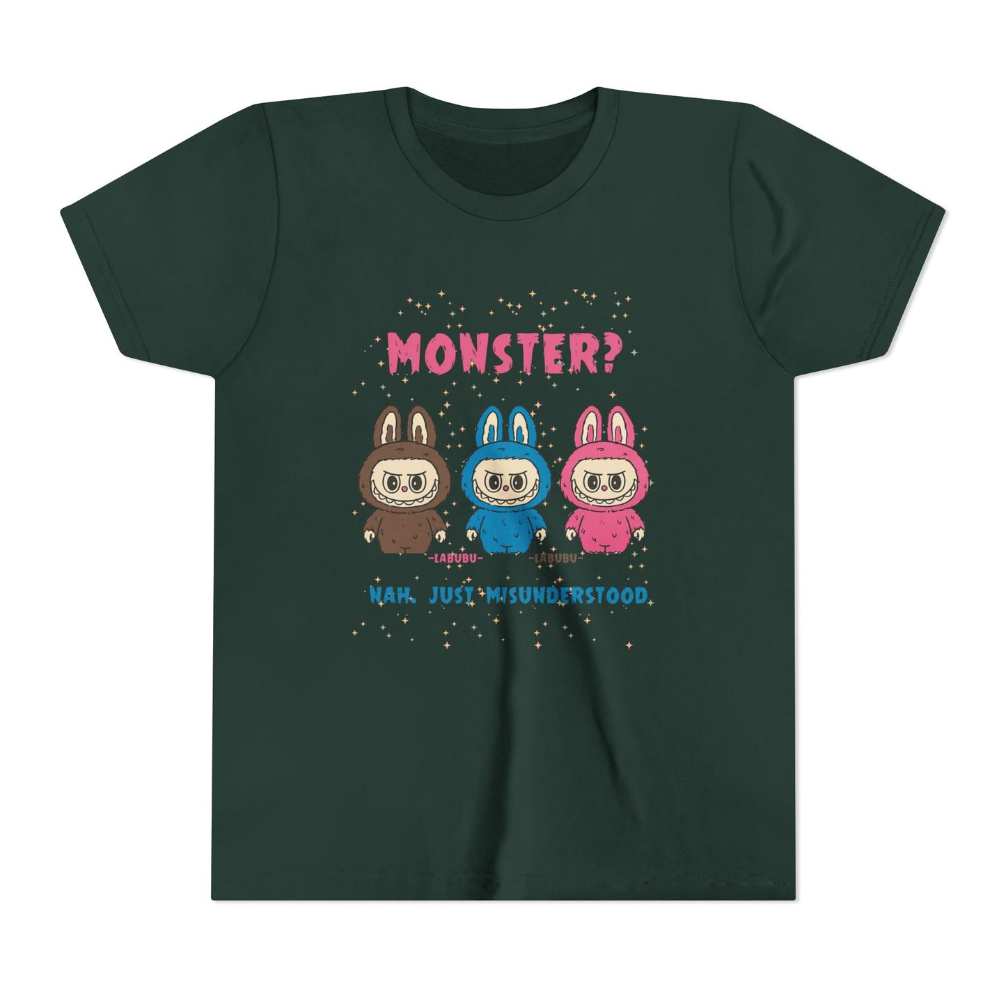 Youth Tee - Labubu Monster Misunderstood Design