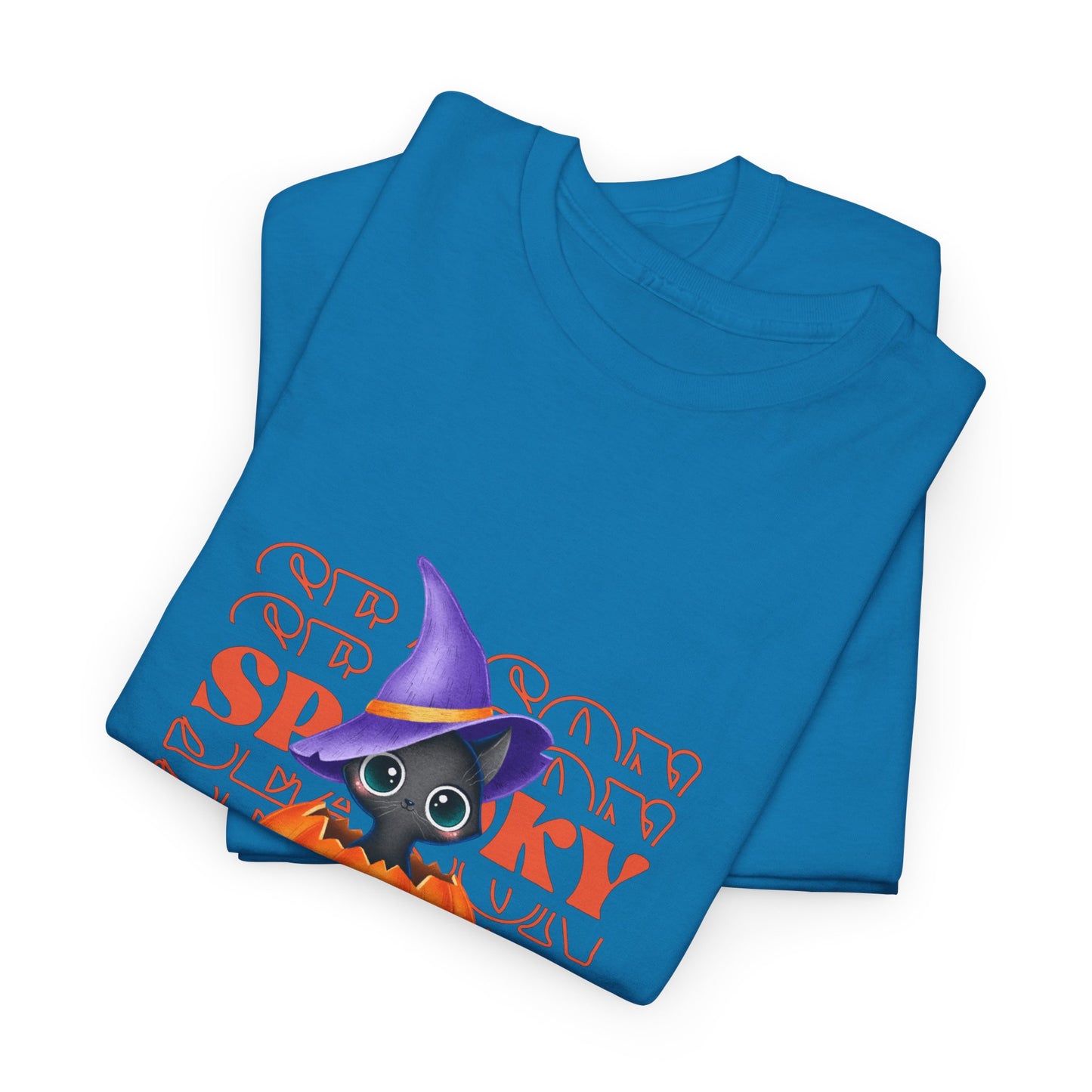 Halloween Spooky Unisex Heavy Cotton Tee, Fun Graphic Tee, Pumpkin Shirt, Casual Fall Wear, Halloween Costume, Unisex Tee
