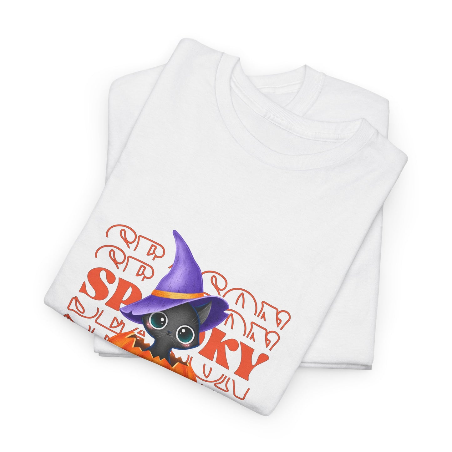 Halloween Spooky Unisex Heavy Cotton Tee, Fun Graphic Tee, Pumpkin Shirt, Casual Fall Wear, Halloween Costume, Unisex Tee