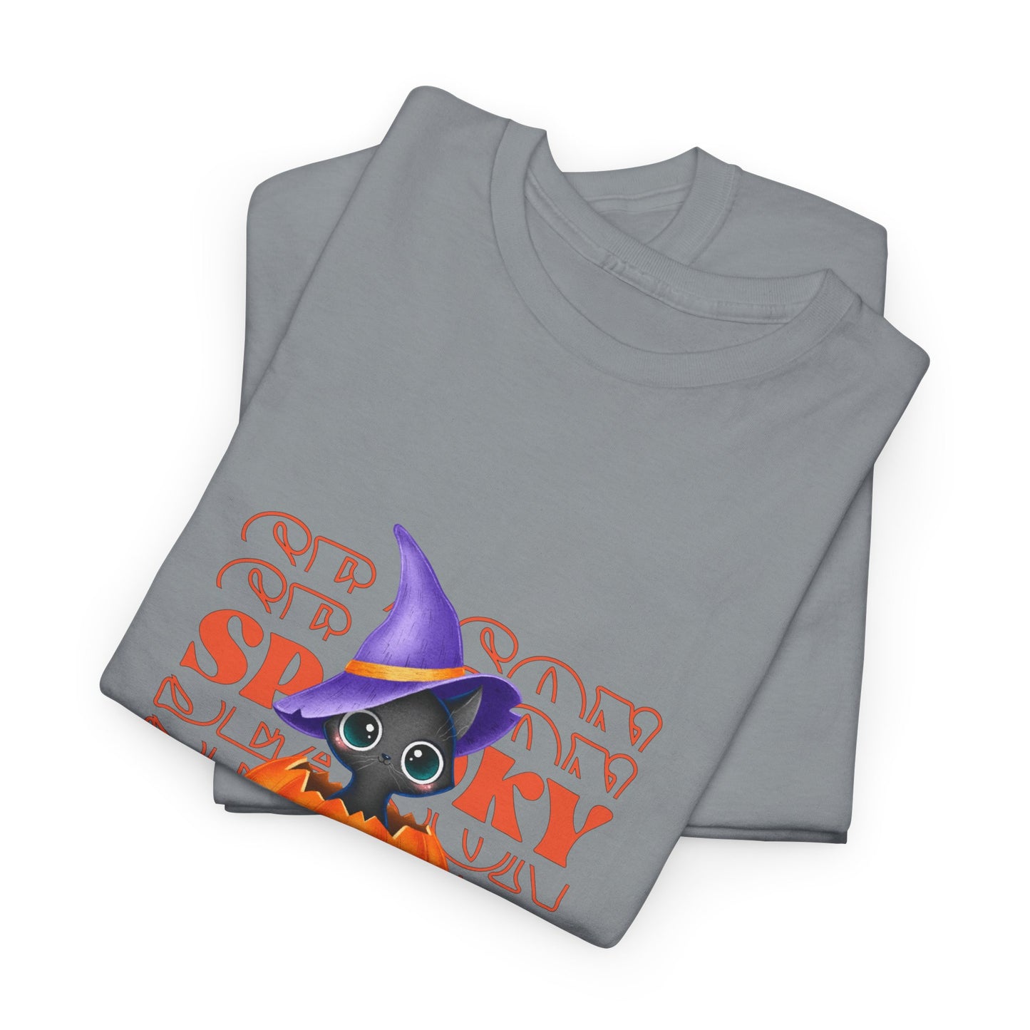 Halloween Spooky Unisex Heavy Cotton Tee, Fun Graphic Tee, Pumpkin Shirt, Casual Fall Wear, Halloween Costume, Unisex Tee