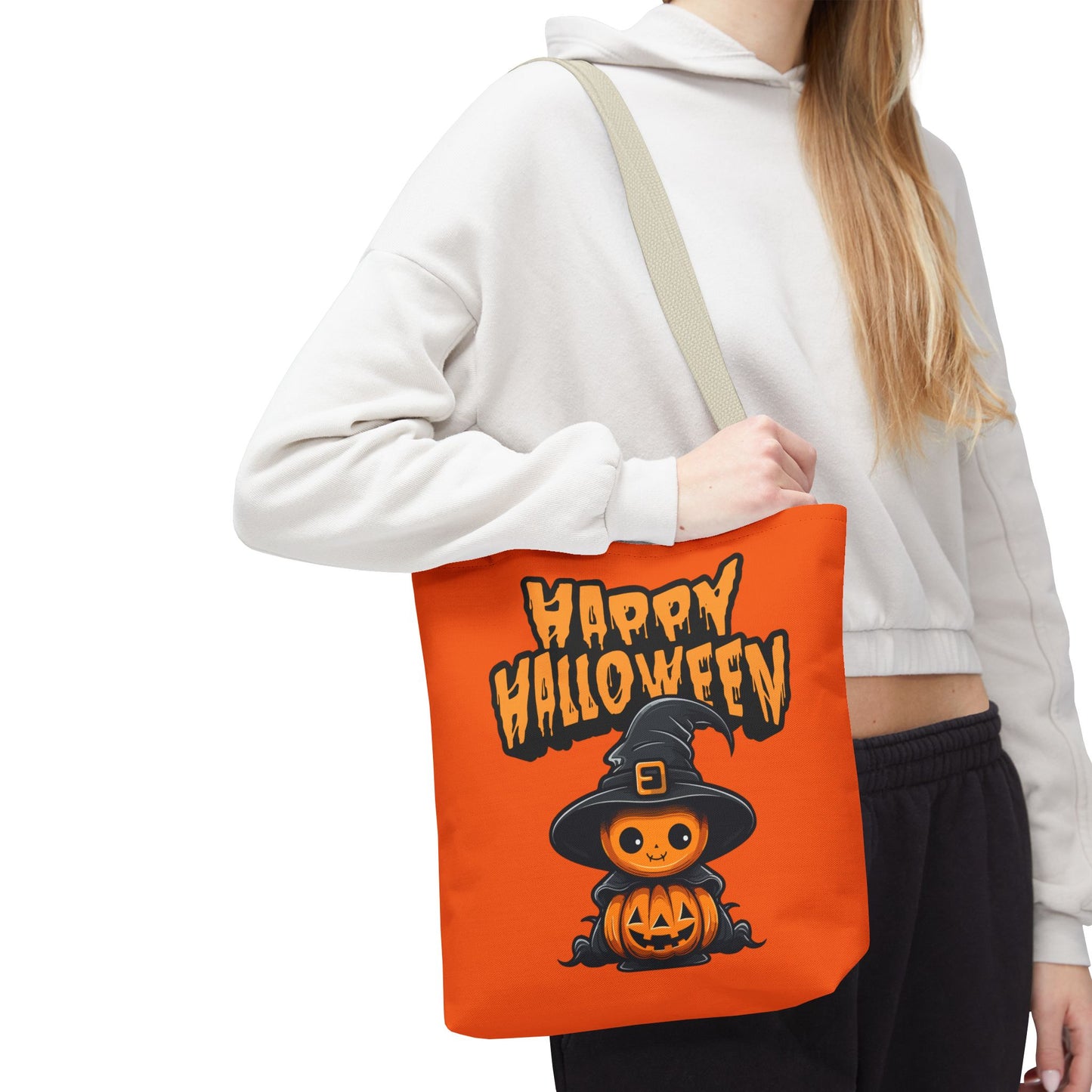 Halloween Pumpkin/Witch Tote Bag