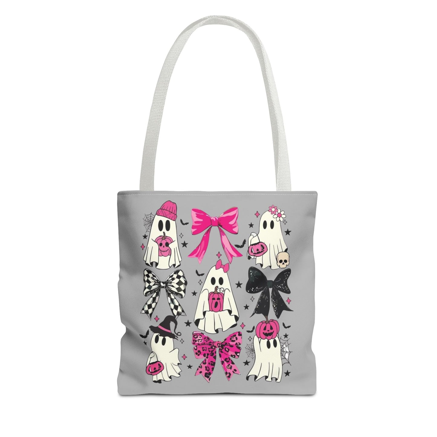 Halloween Tote Bag, Fun Trick-or-Treat Bag, Ghost and bows
