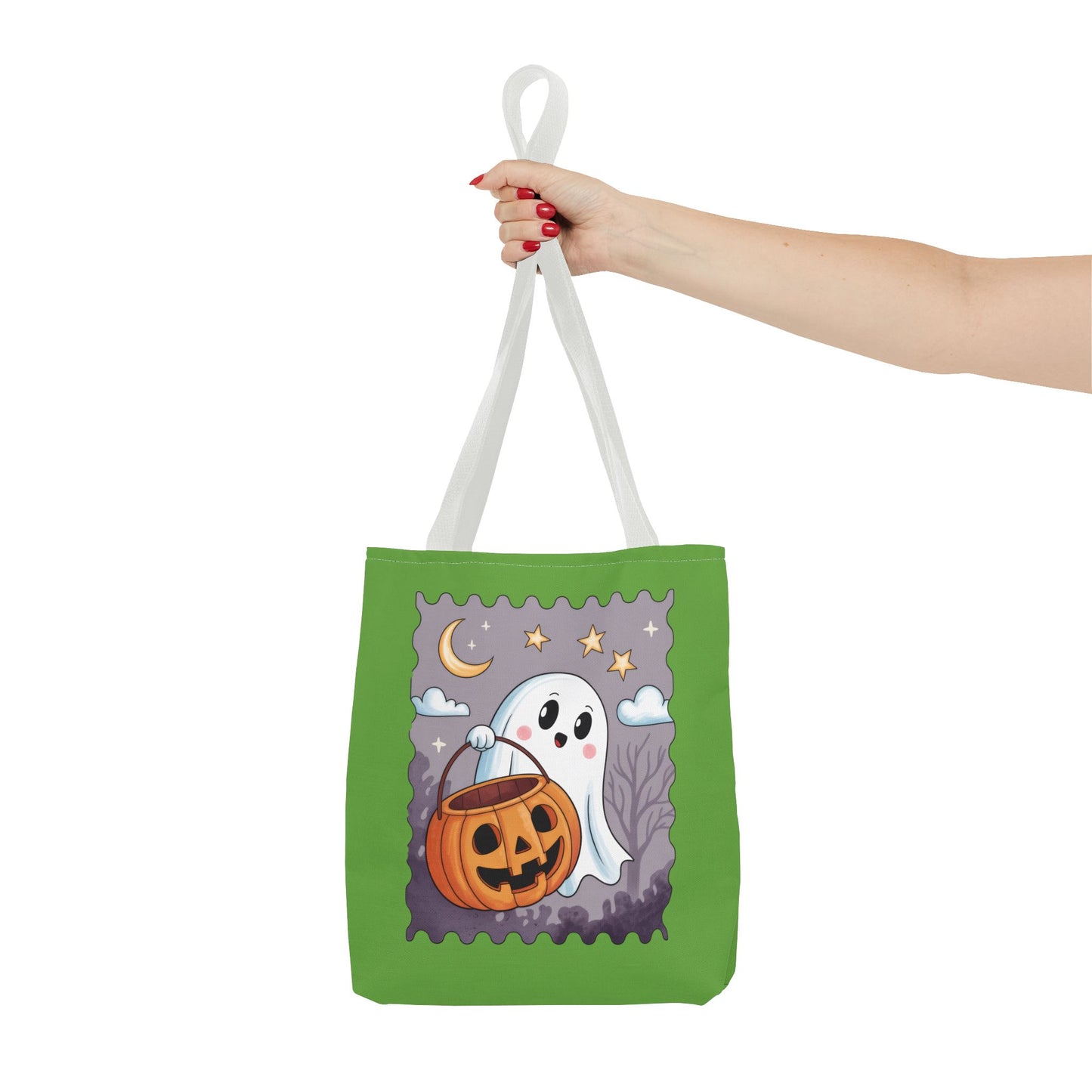 Ghost Stamp Halloween Tote Bag