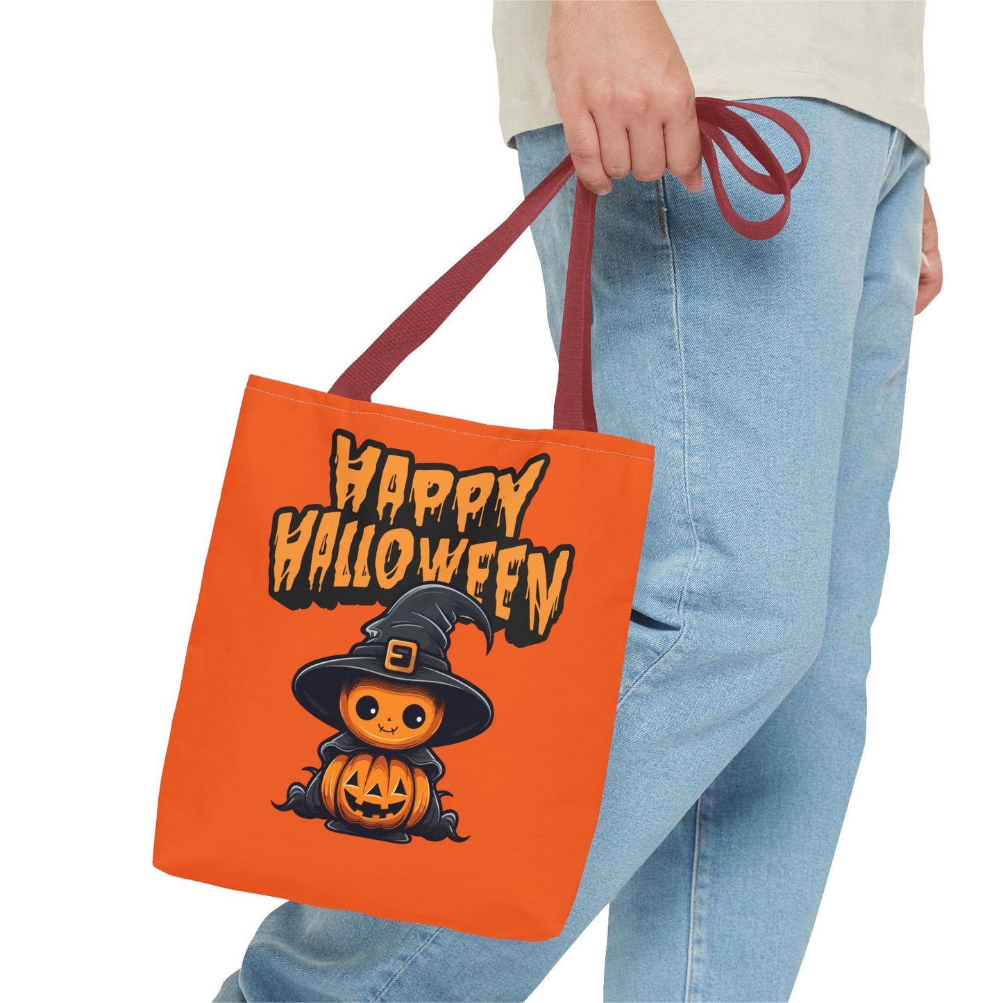 Halloween Pumpkin/Witch Tote Bag