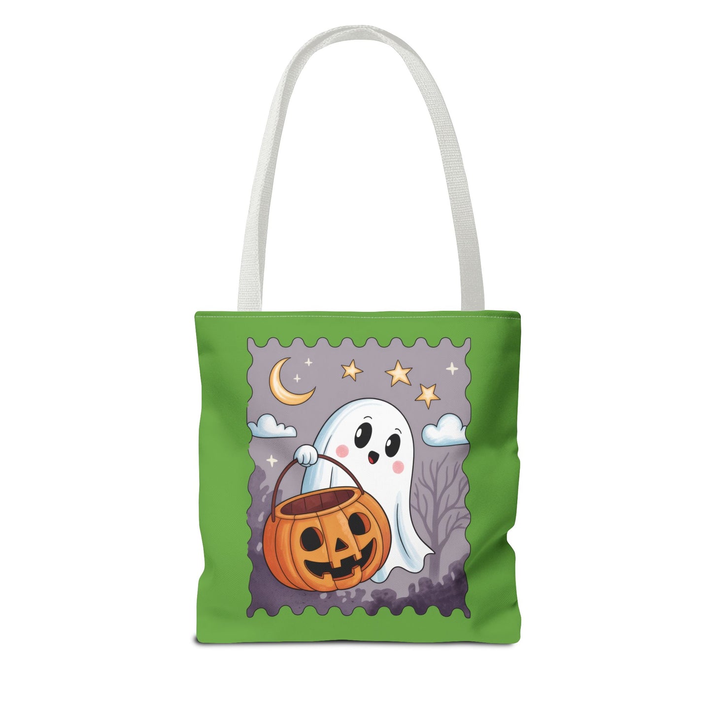 Ghost Stamp Halloween Tote Bag