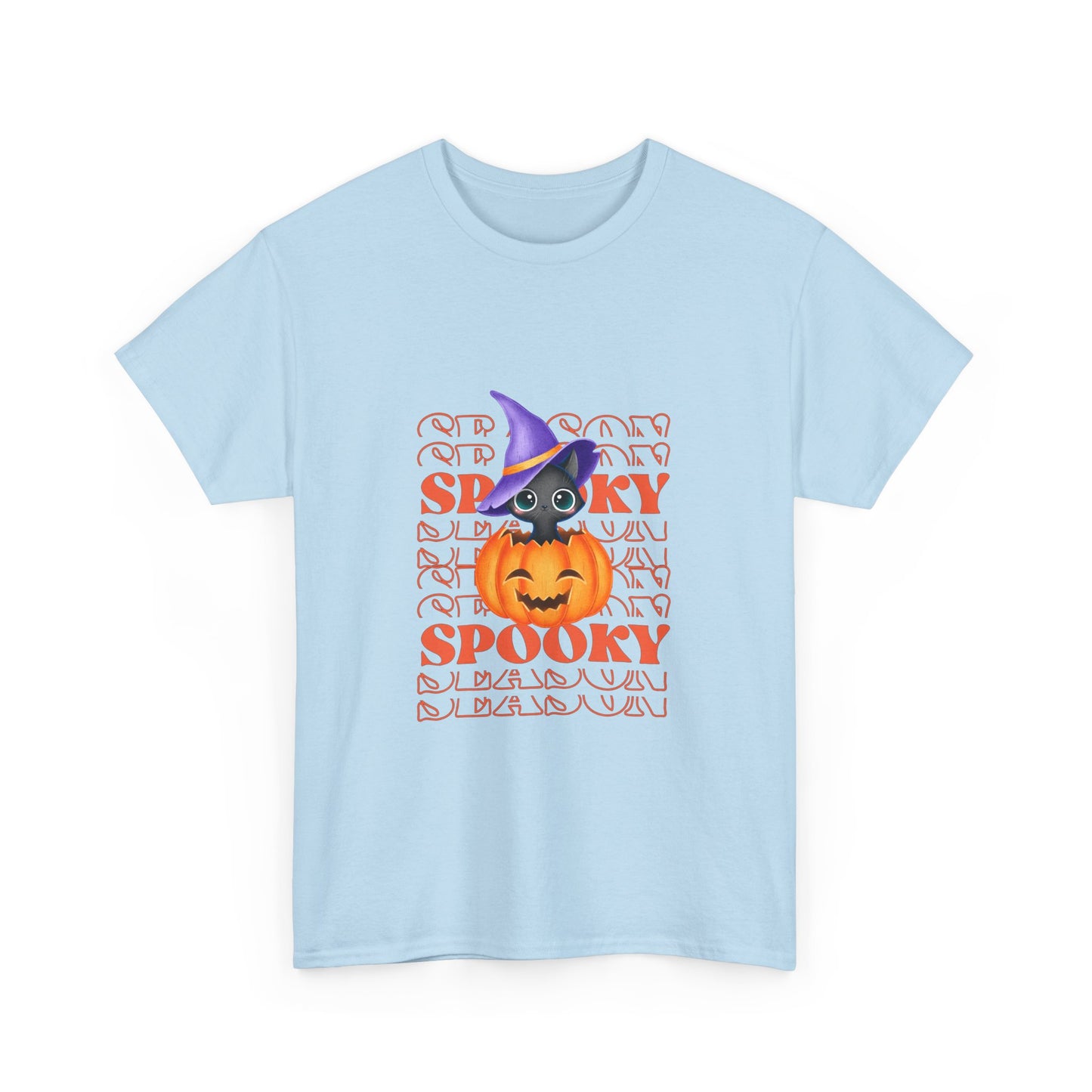 Halloween Spooky Unisex Heavy Cotton Tee, Fun Graphic Tee, Pumpkin Shirt, Casual Fall Wear, Halloween Costume, Unisex Tee