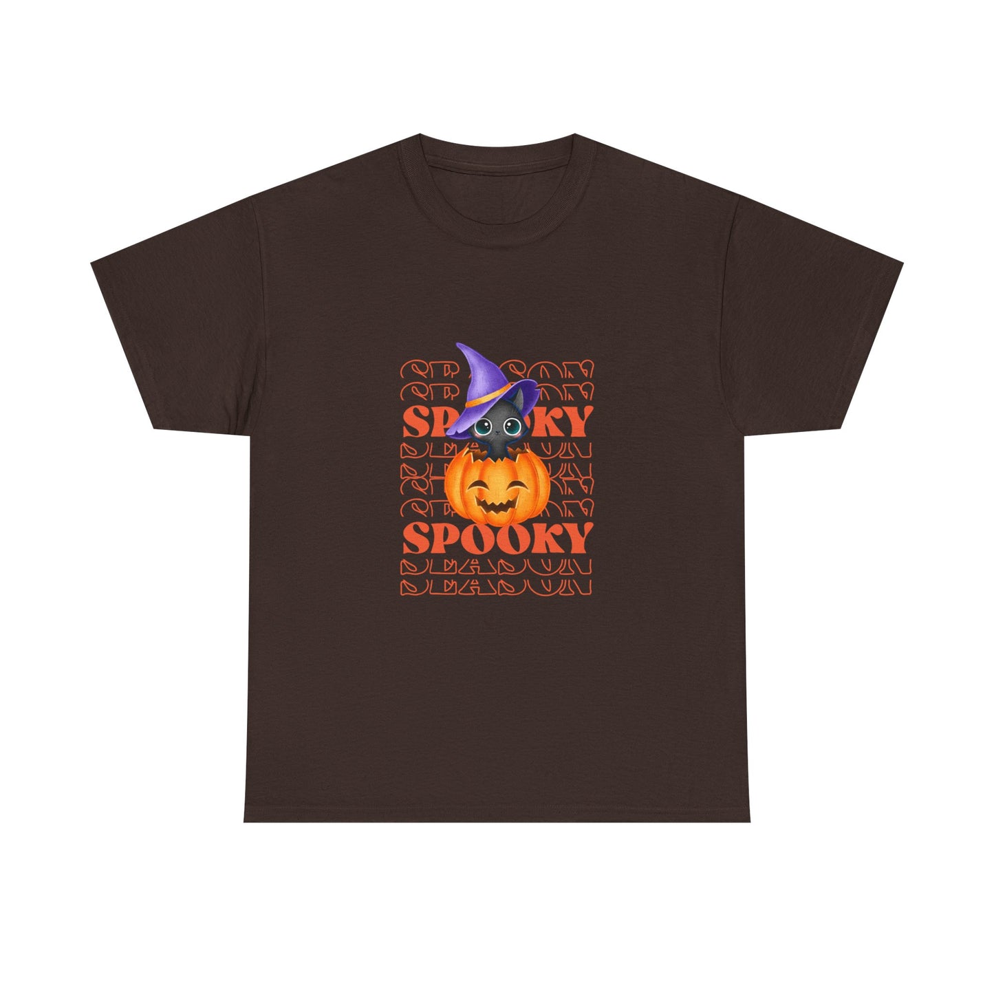 Halloween Spooky Unisex Heavy Cotton Tee, Fun Graphic Tee, Pumpkin Shirt, Casual Fall Wear, Halloween Costume, Unisex Tee