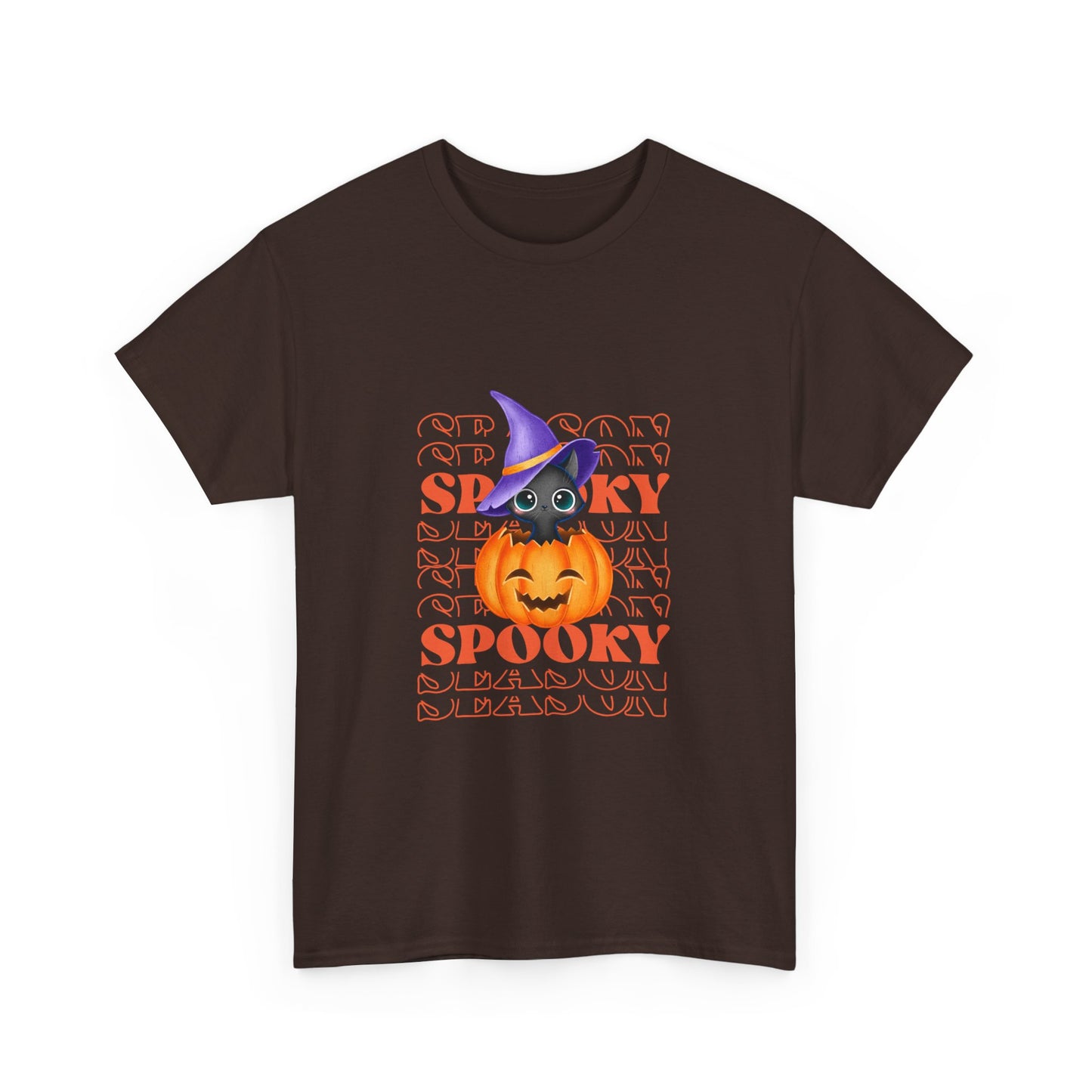 Halloween Spooky Unisex Heavy Cotton Tee, Fun Graphic Tee, Pumpkin Shirt, Casual Fall Wear, Halloween Costume, Unisex Tee