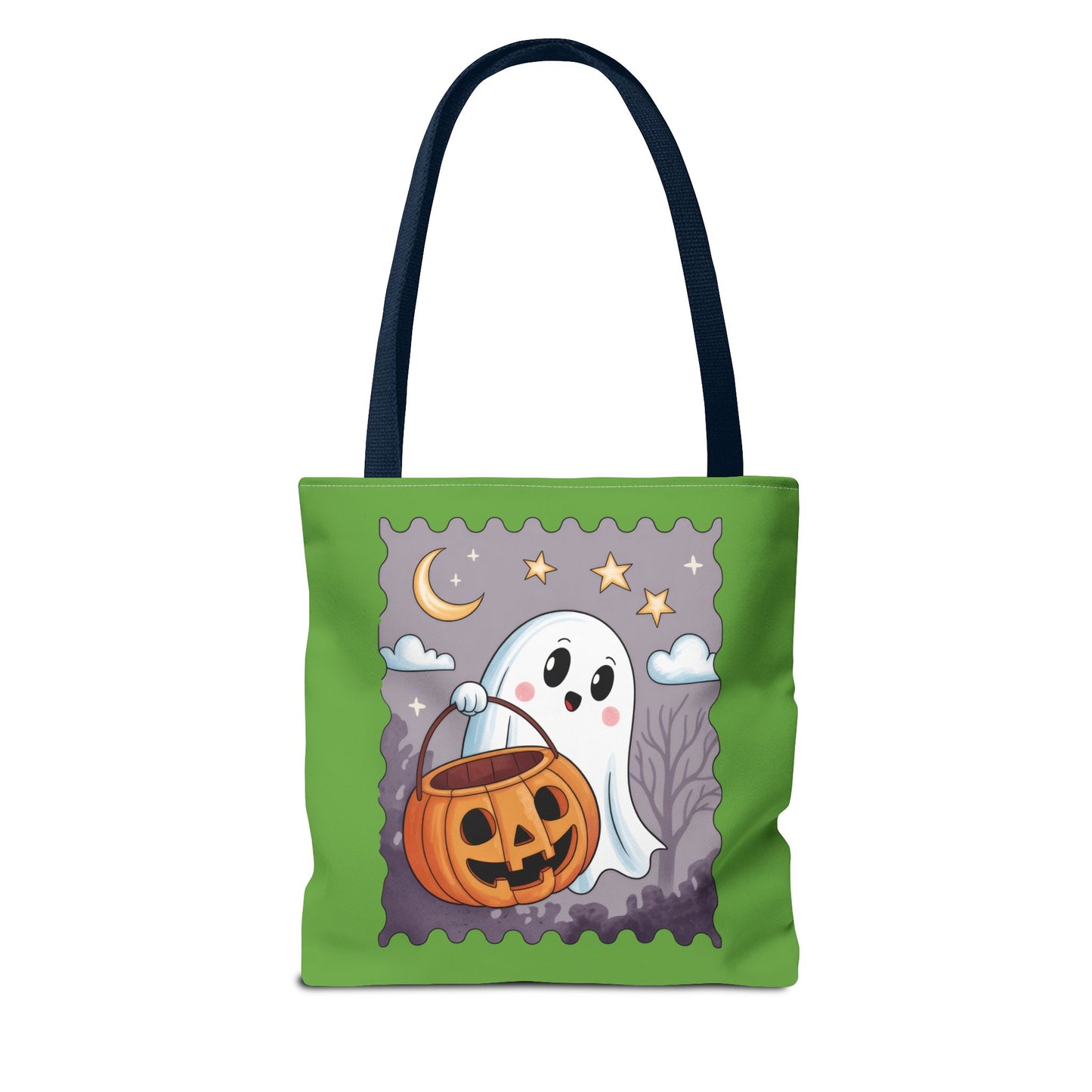 Ghost Stamp Halloween Tote Bag