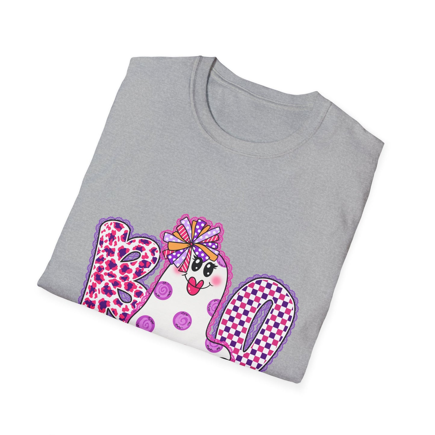 Ghostly Celebration T-Shirt BOO Unisex Softstyle