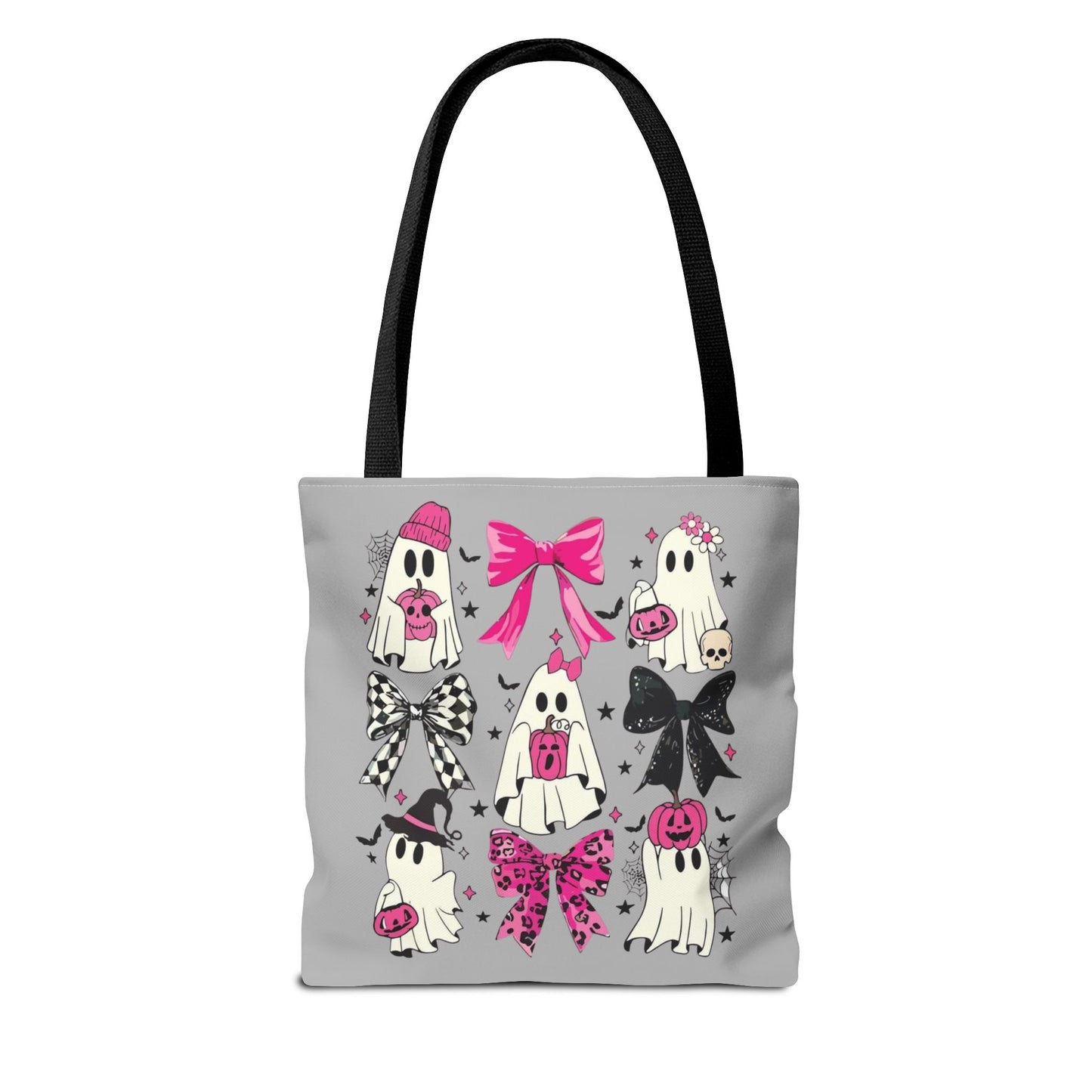 Halloween Tote Bag, Fun Trick-or-Treat Bag, Ghost and bows