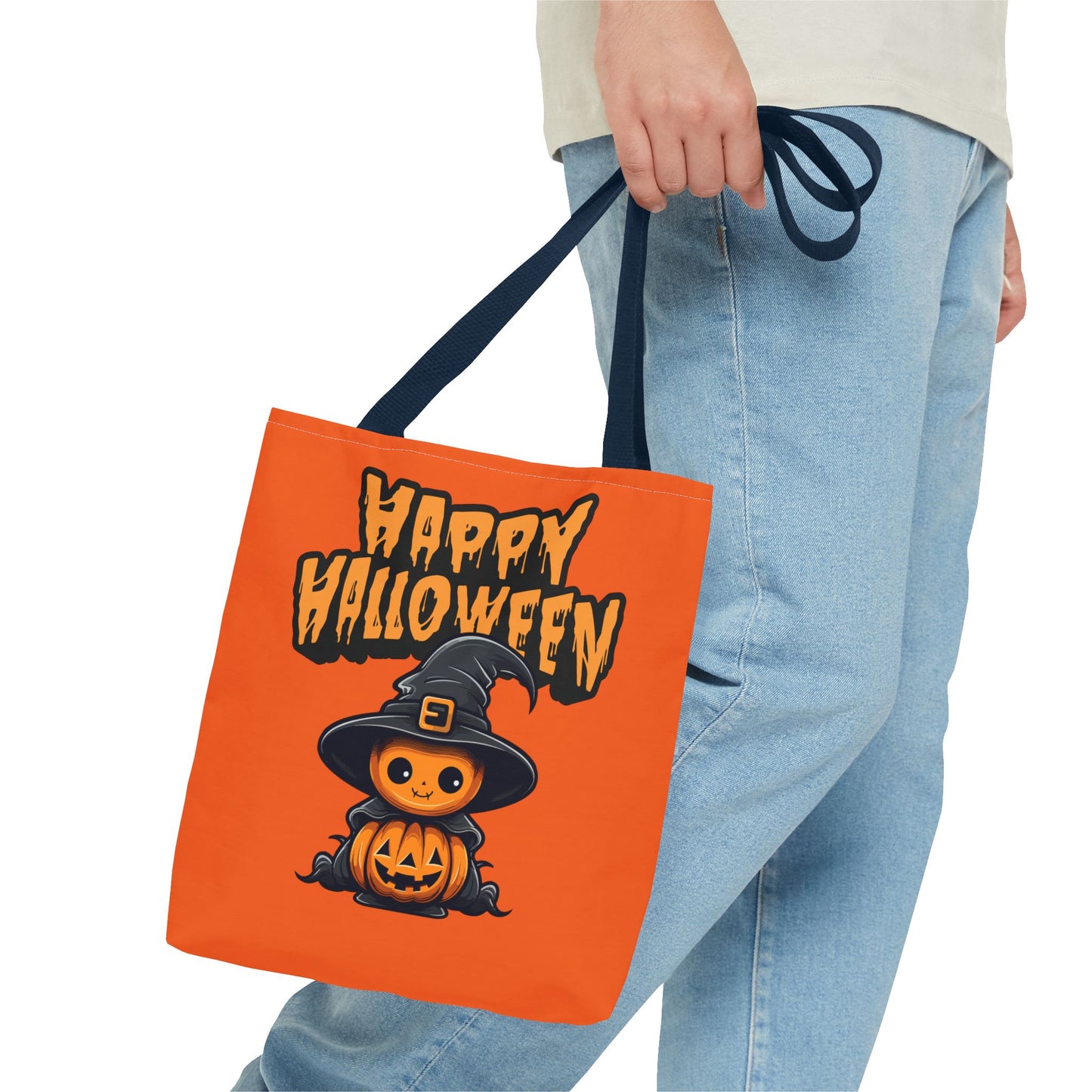 Halloween Pumpkin/Witch Tote Bag