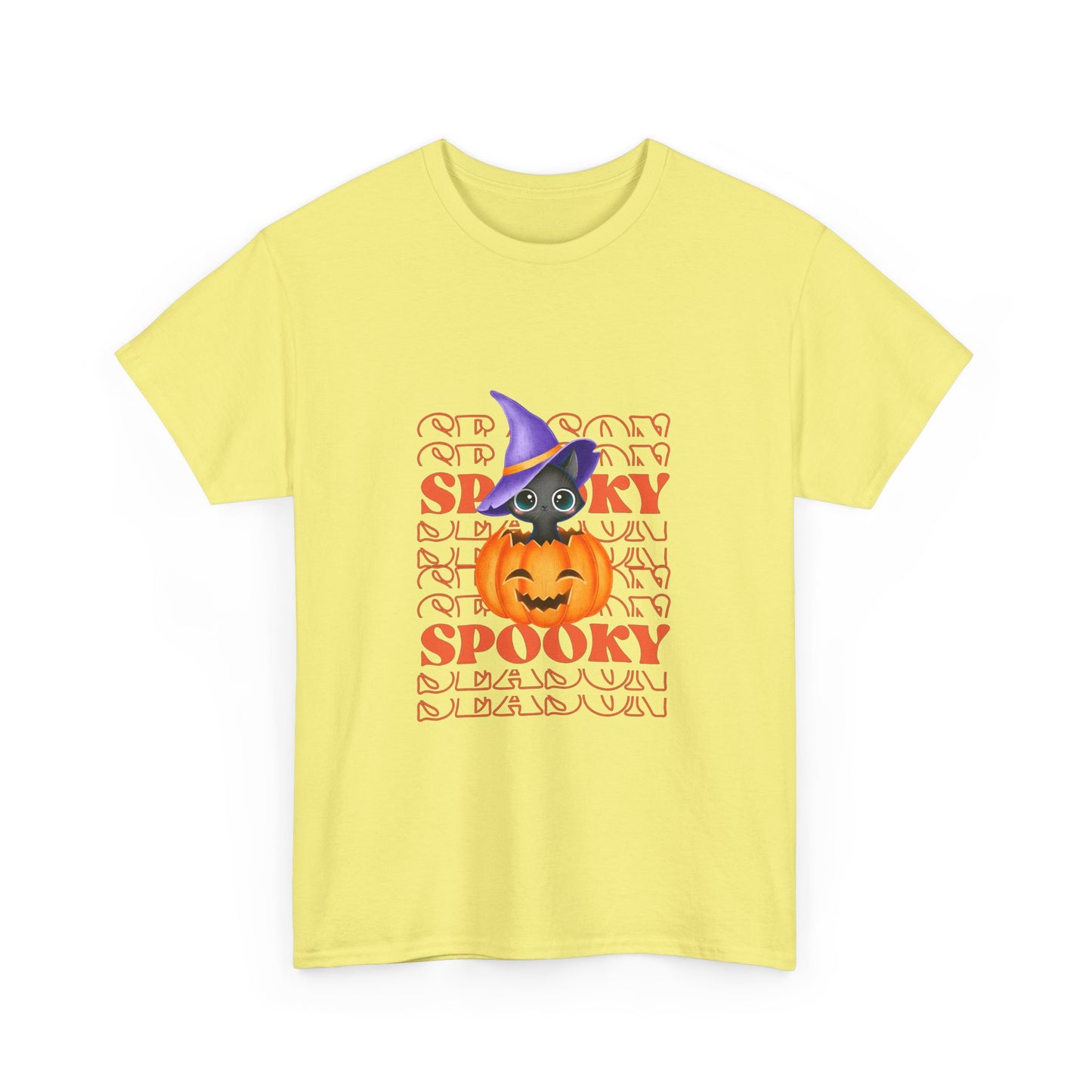 Halloween Spooky Unisex Heavy Cotton Tee, Fun Graphic Tee, Pumpkin Shirt, Casual Fall Wear, Halloween Costume, Unisex Tee