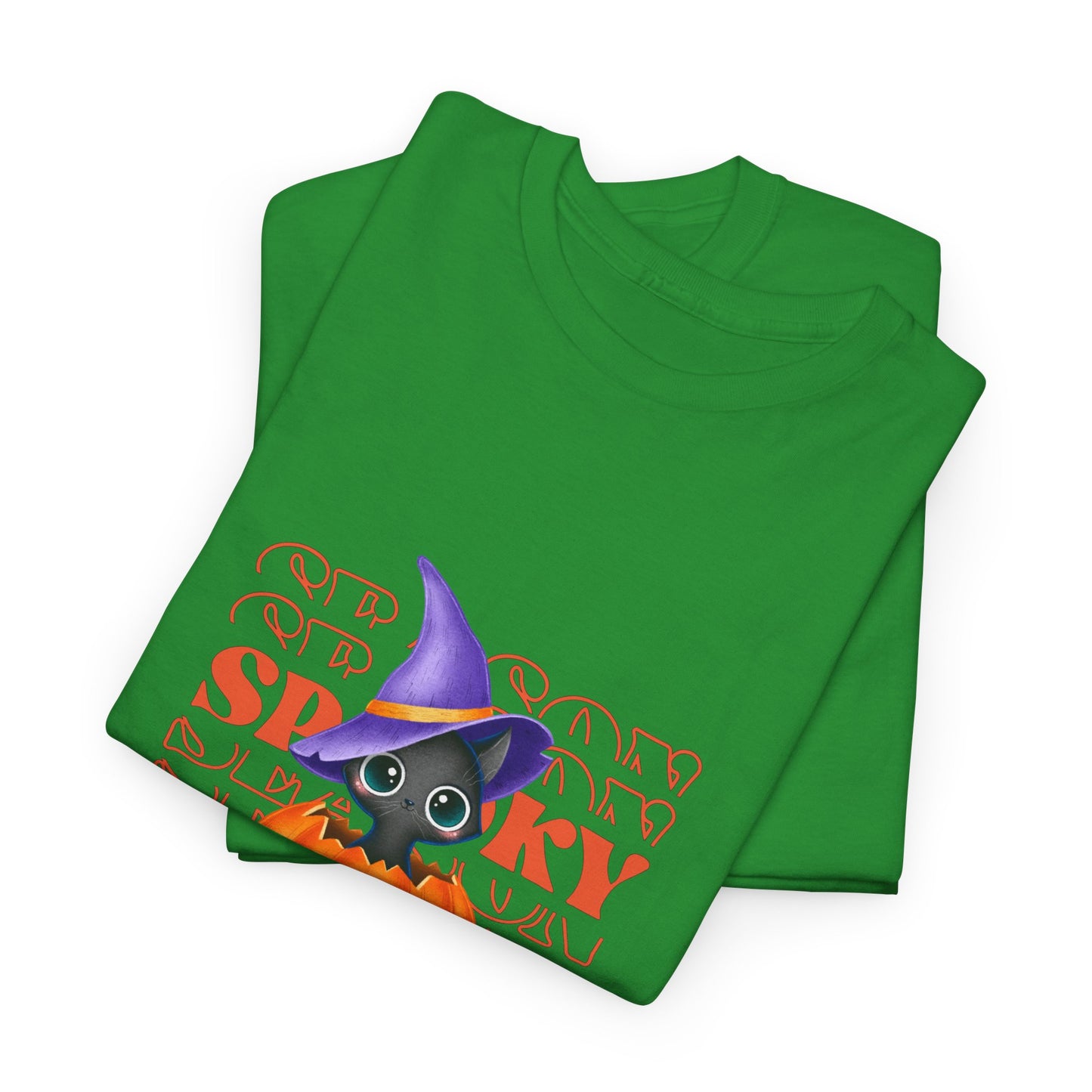 Halloween Spooky Unisex Heavy Cotton Tee, Fun Graphic Tee, Pumpkin Shirt, Casual Fall Wear, Halloween Costume, Unisex Tee
