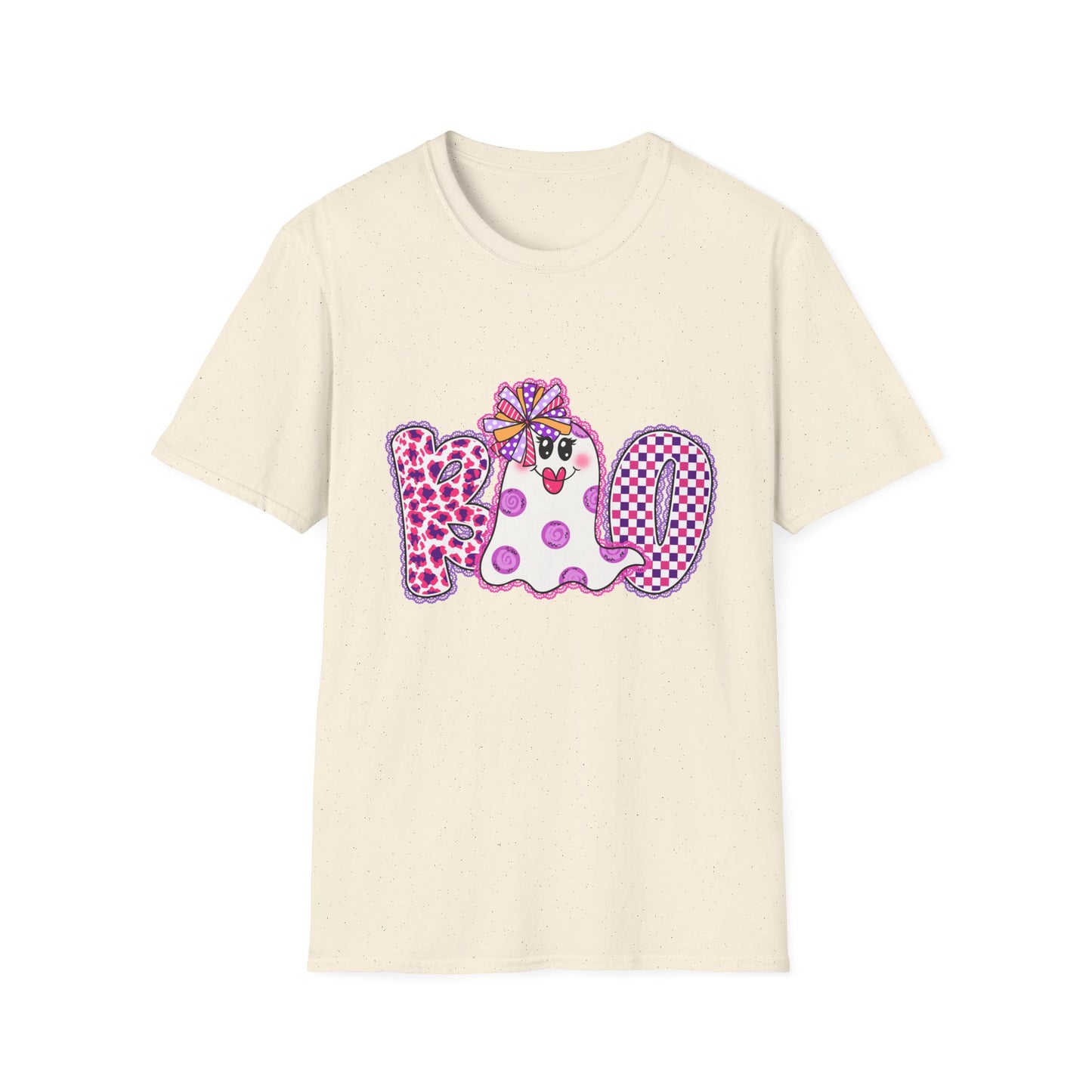 Ghostly Celebration T-Shirt BOO Unisex Softstyle