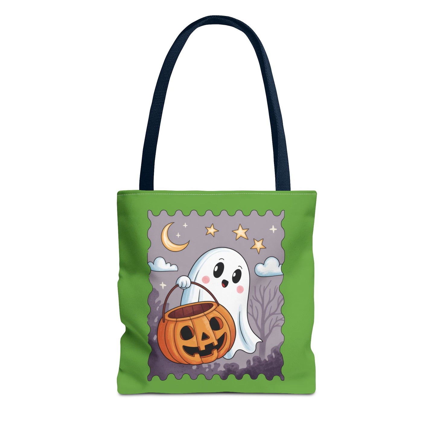 Ghost Stamp Halloween Tote Bag