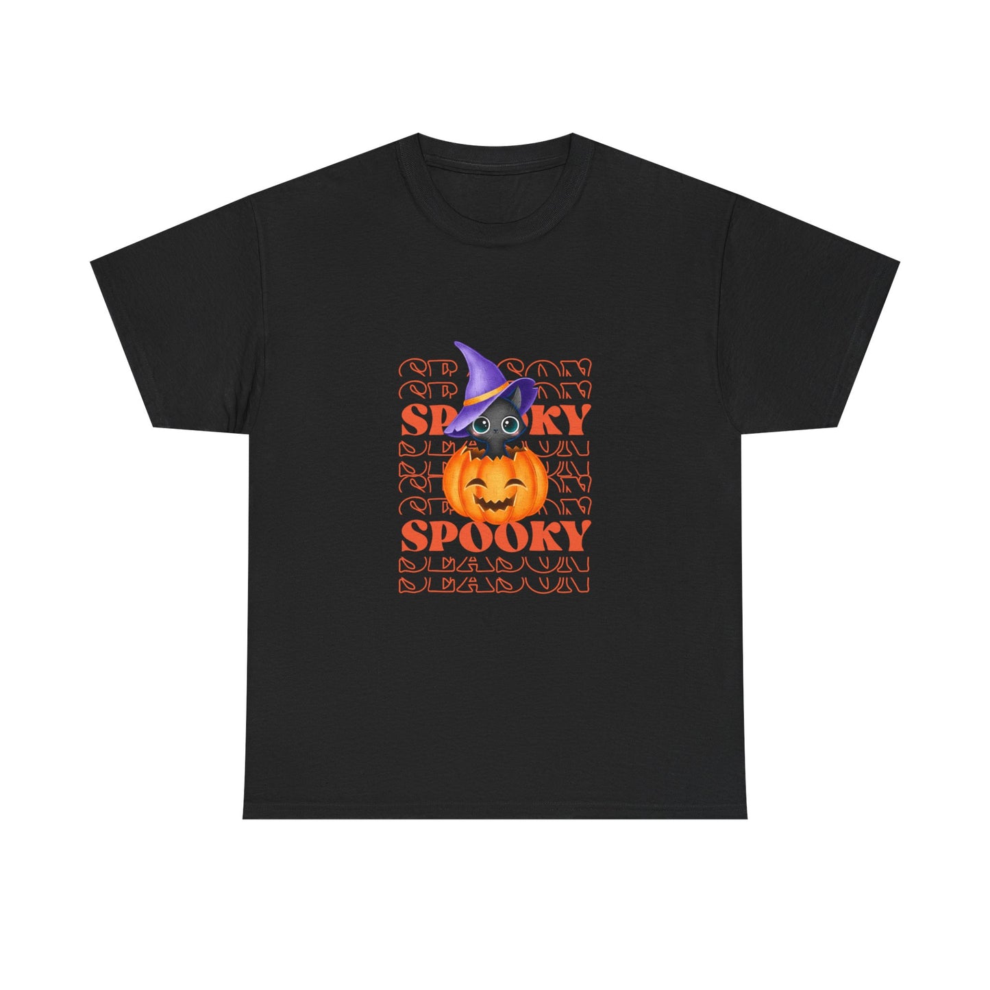 Halloween Spooky Unisex Heavy Cotton Tee, Fun Graphic Tee, Pumpkin Shirt, Casual Fall Wear, Halloween Costume, Unisex Tee