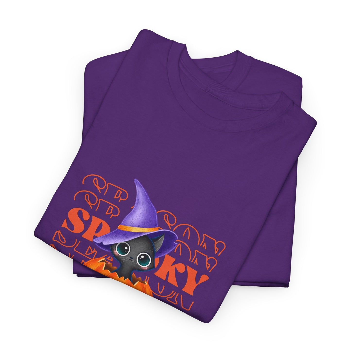 Halloween Spooky Unisex Heavy Cotton Tee, Fun Graphic Tee, Pumpkin Shirt, Casual Fall Wear, Halloween Costume, Unisex Tee
