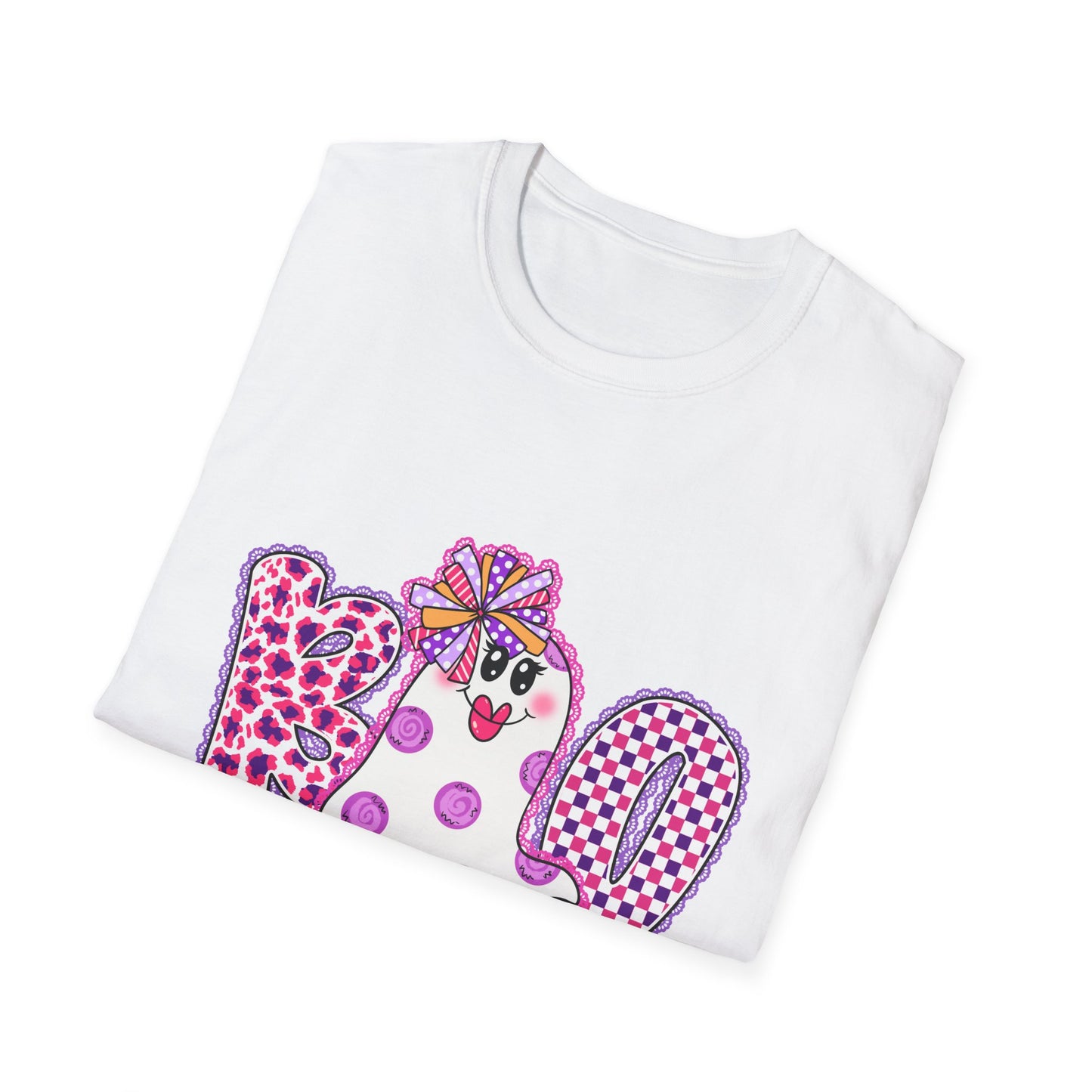 Ghostly Celebration T-Shirt BOO Unisex Softstyle