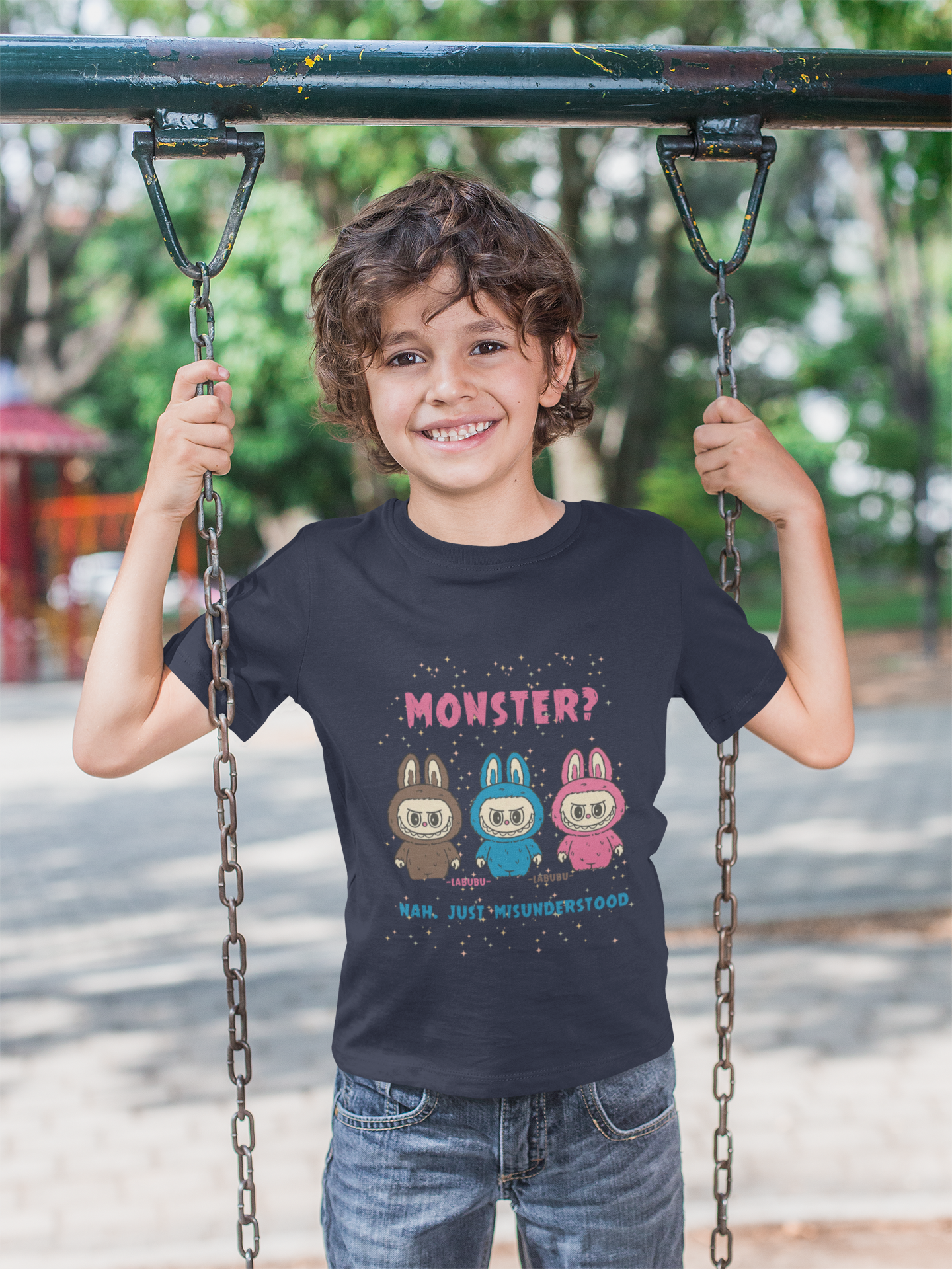 Youth Tee - Labubu Monster Misunderstood Design