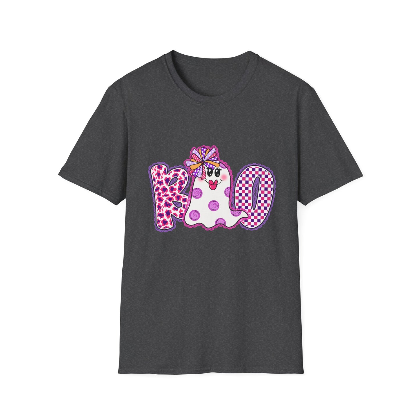 Ghostly Celebration T-Shirt BOO Unisex Softstyle