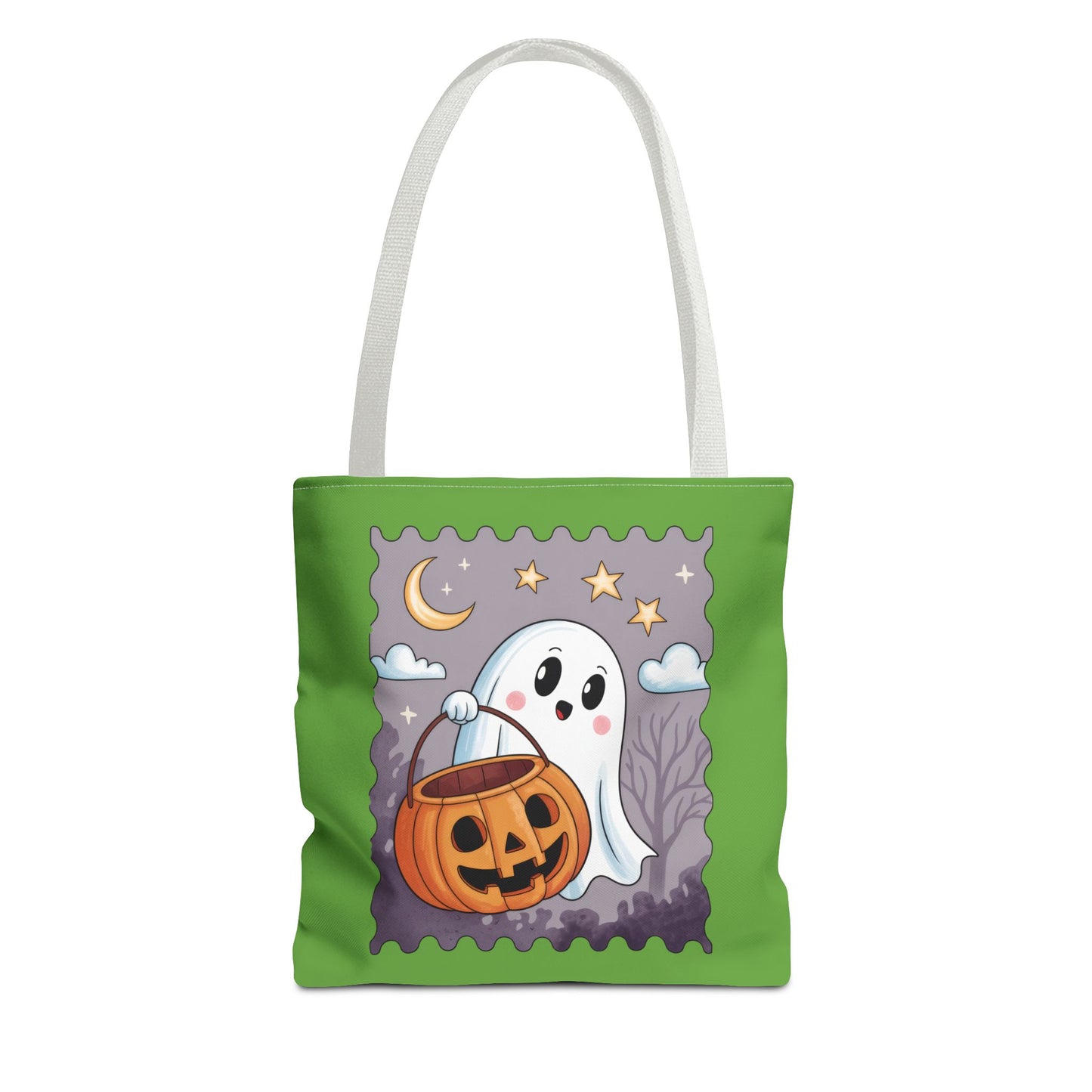 Ghost Stamp Halloween Tote Bag