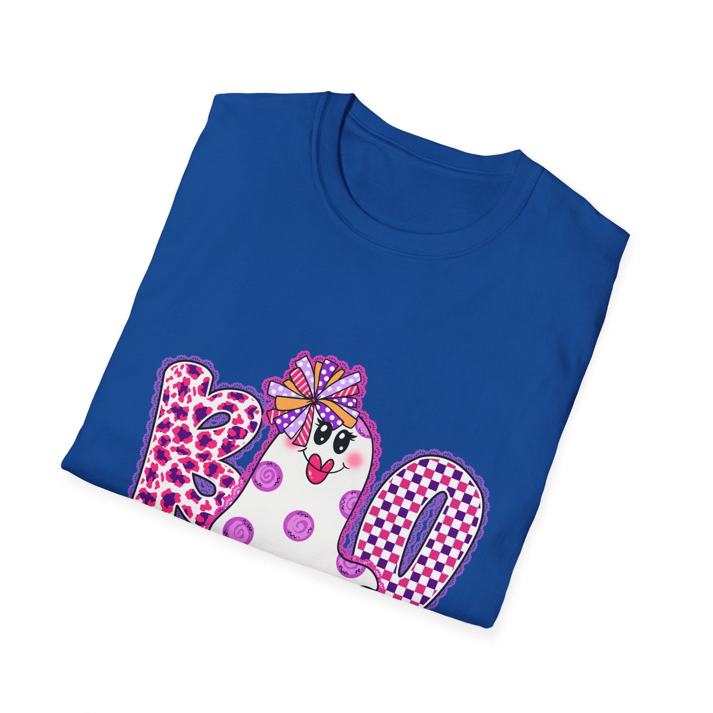 Ghostly Celebration T-Shirt BOO Unisex Softstyle