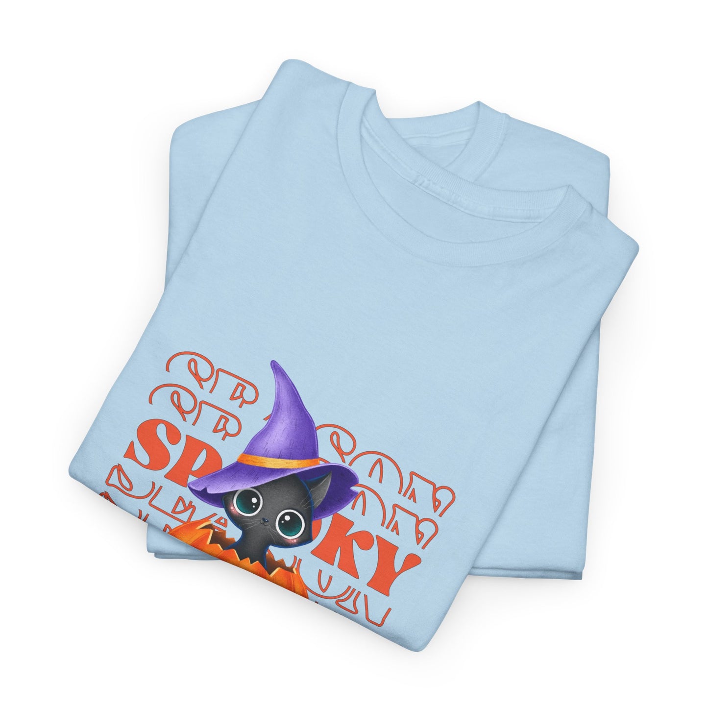 Halloween Spooky Unisex Heavy Cotton Tee, Fun Graphic Tee, Pumpkin Shirt, Casual Fall Wear, Halloween Costume, Unisex Tee