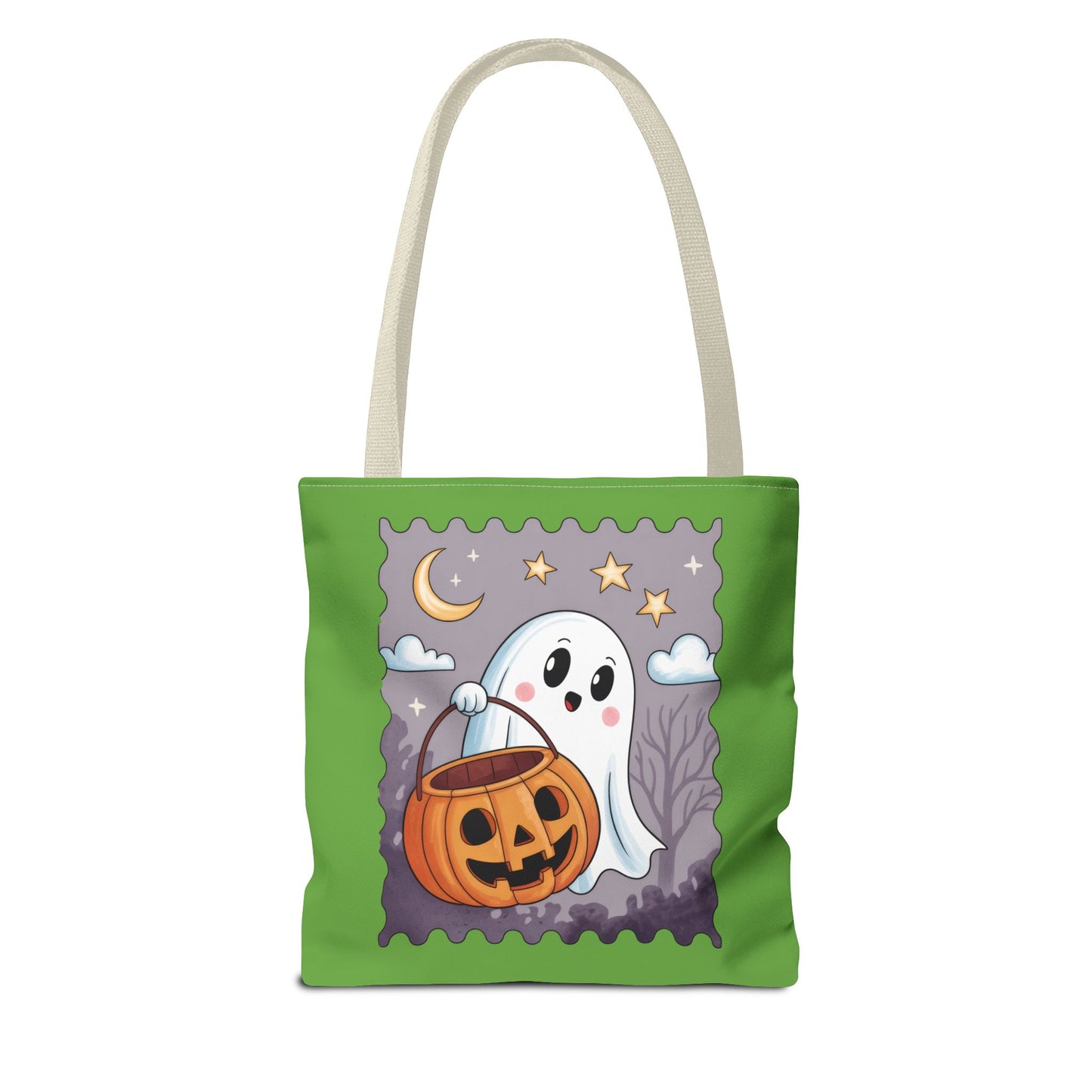 Ghost Stamp Halloween Tote Bag