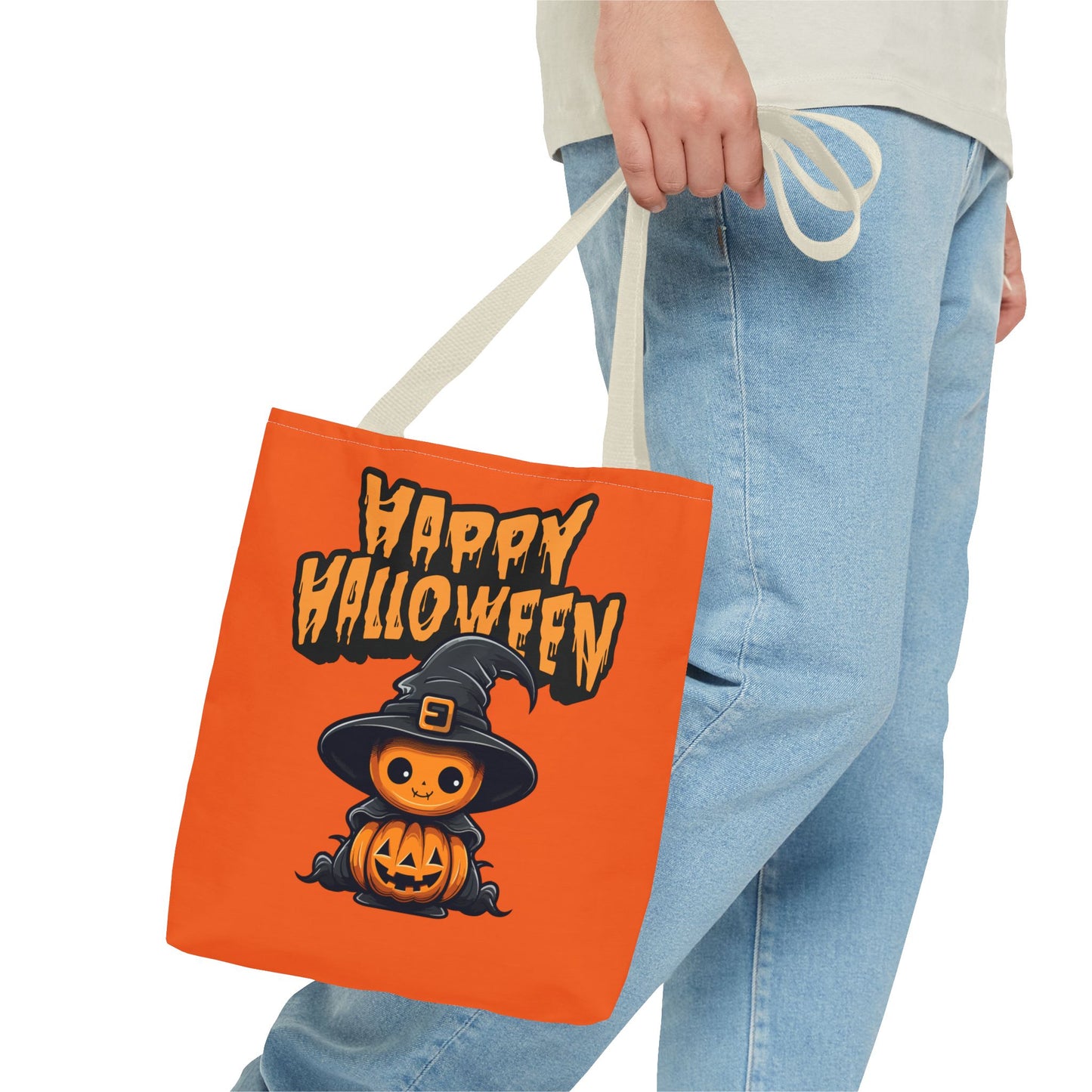 Halloween Pumpkin/Witch Tote Bag