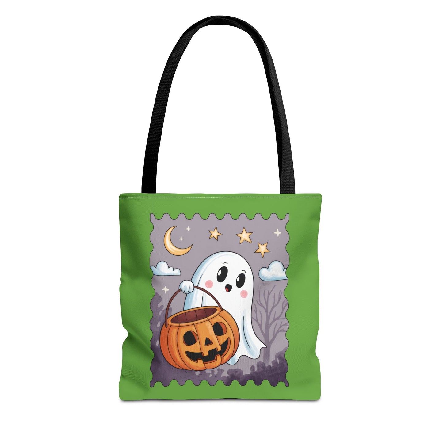 Ghost Stamp Halloween Tote Bag
