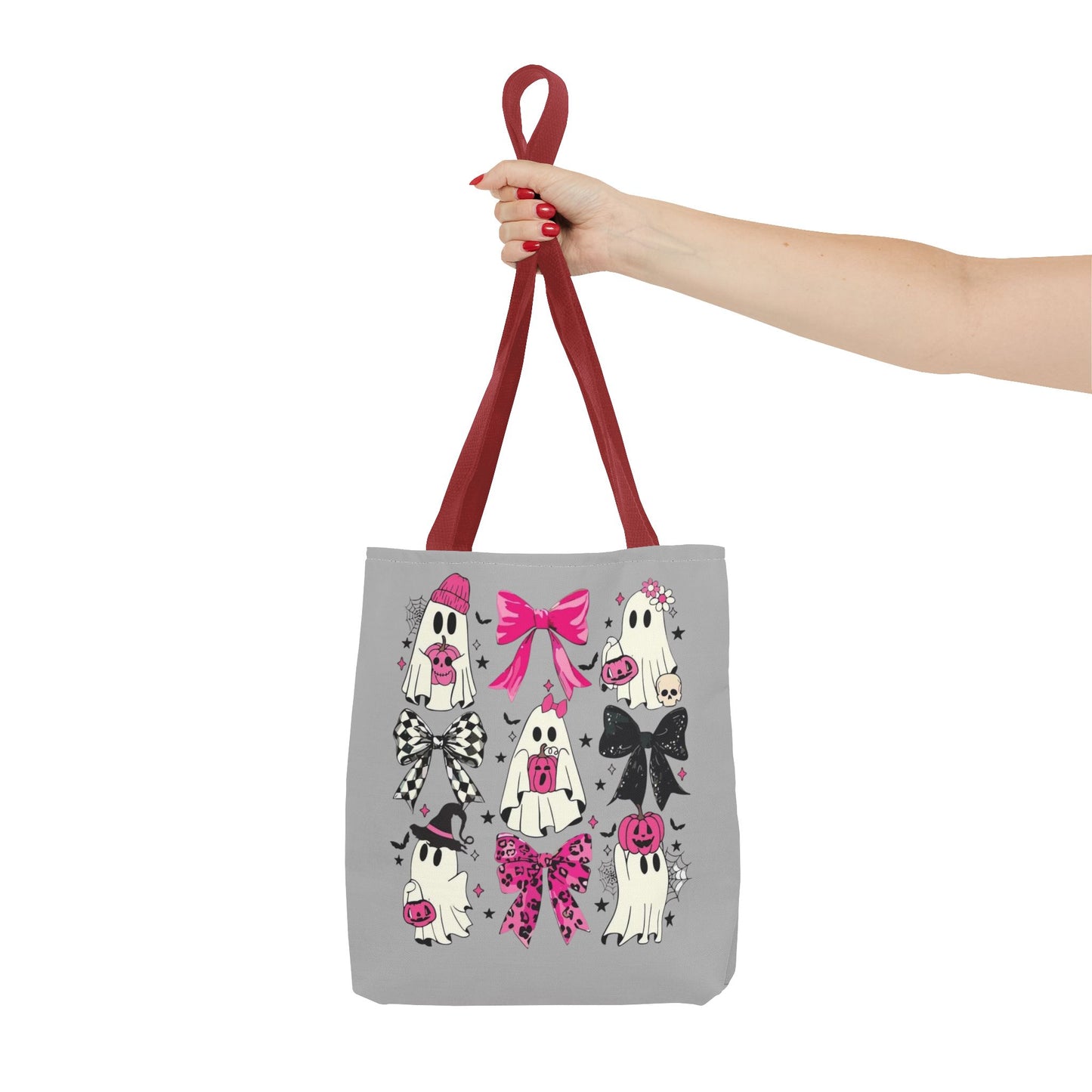 Halloween Tote Bag, Fun Trick-or-Treat Bag, Ghost and bows