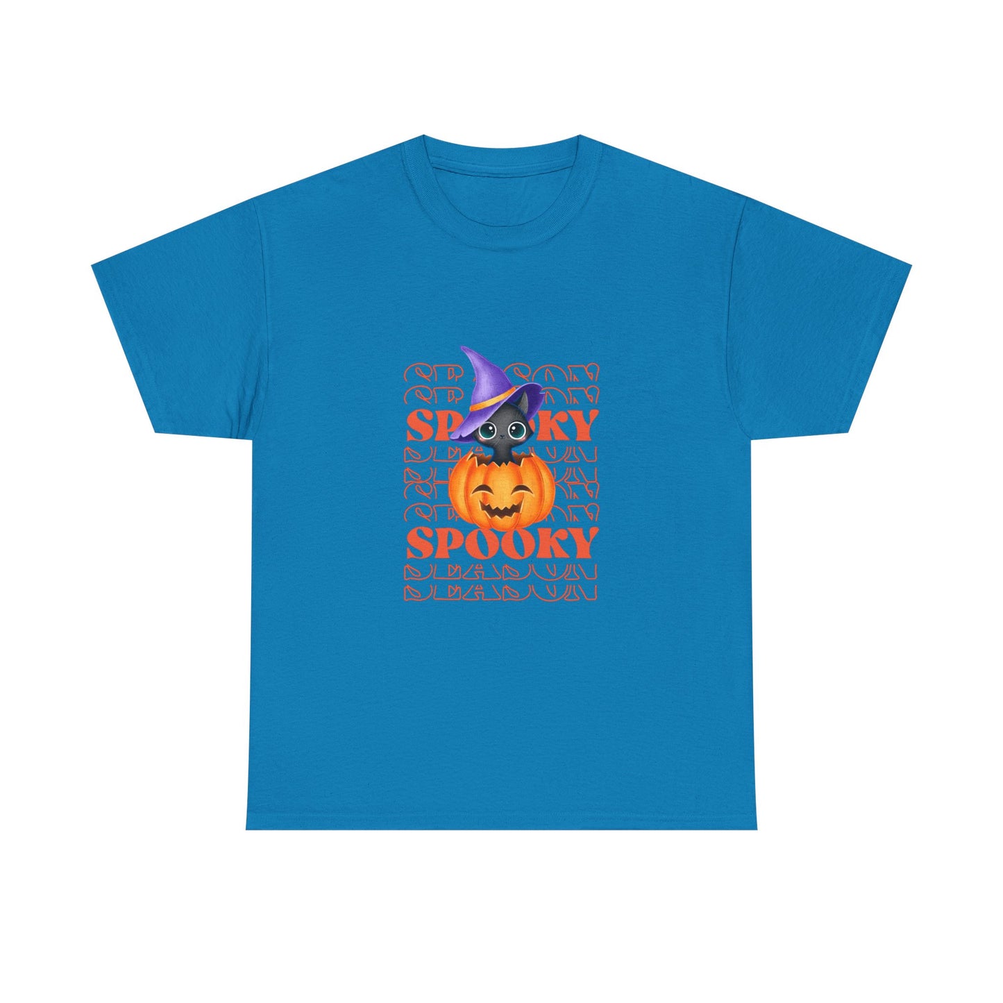 Halloween Spooky Unisex Heavy Cotton Tee, Fun Graphic Tee, Pumpkin Shirt, Casual Fall Wear, Halloween Costume, Unisex Tee