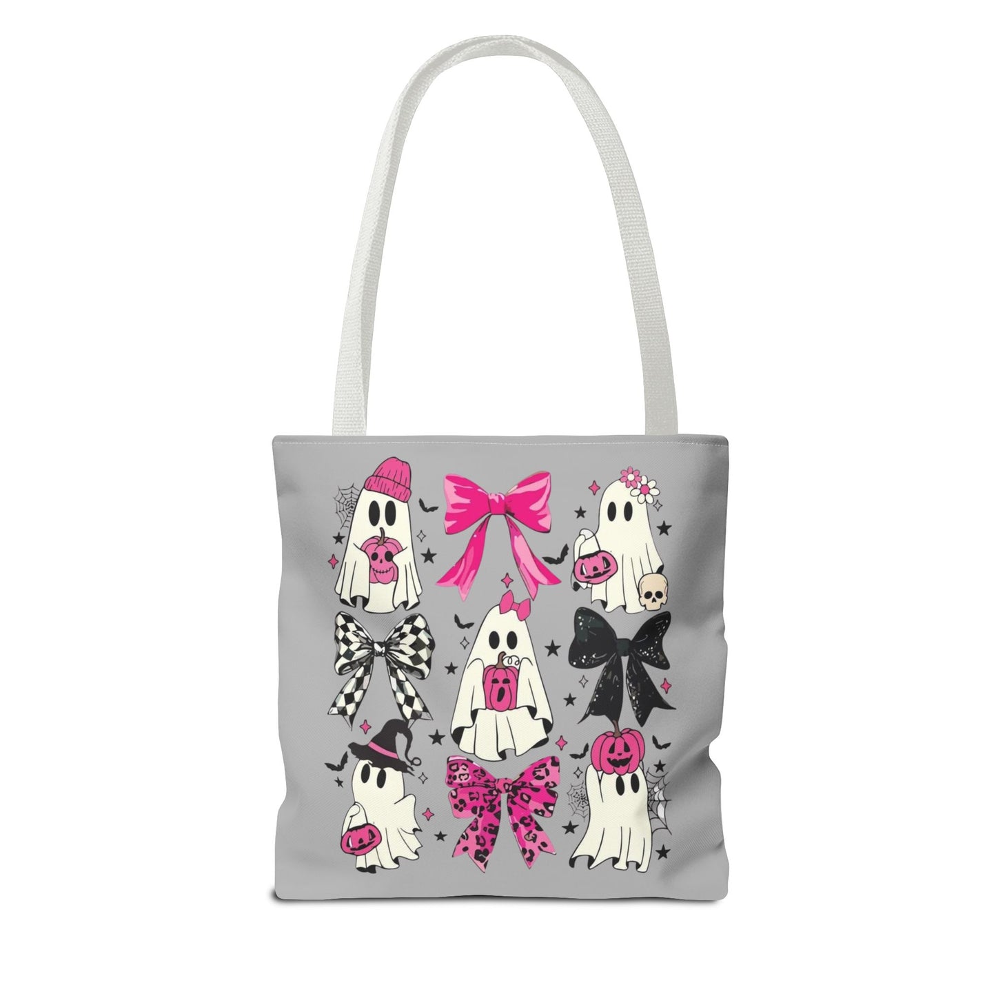 Halloween Tote Bag, Fun Trick-or-Treat Bag, Ghost and bows