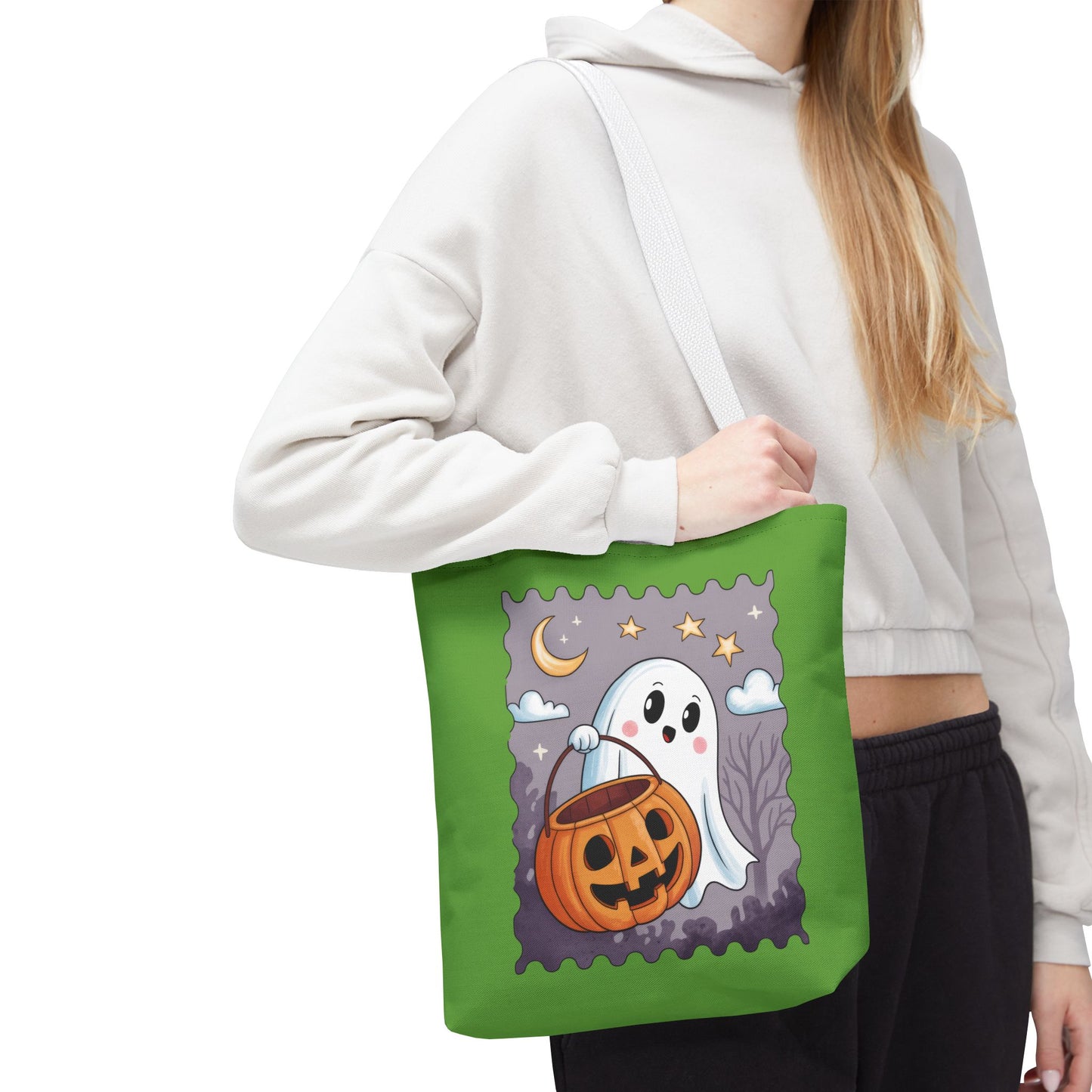 Ghost Stamp Halloween Tote Bag