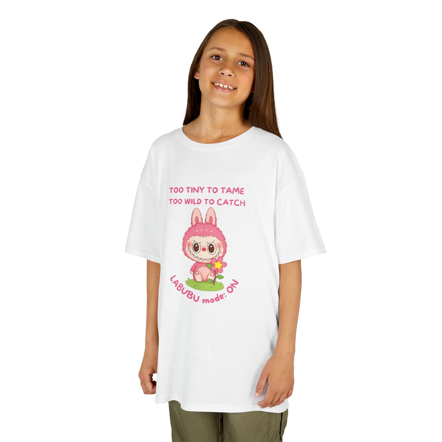 Kids Tee Labubu Mode On Cotton T-Shirt - Fun and Playful Design for Young Fashionistas