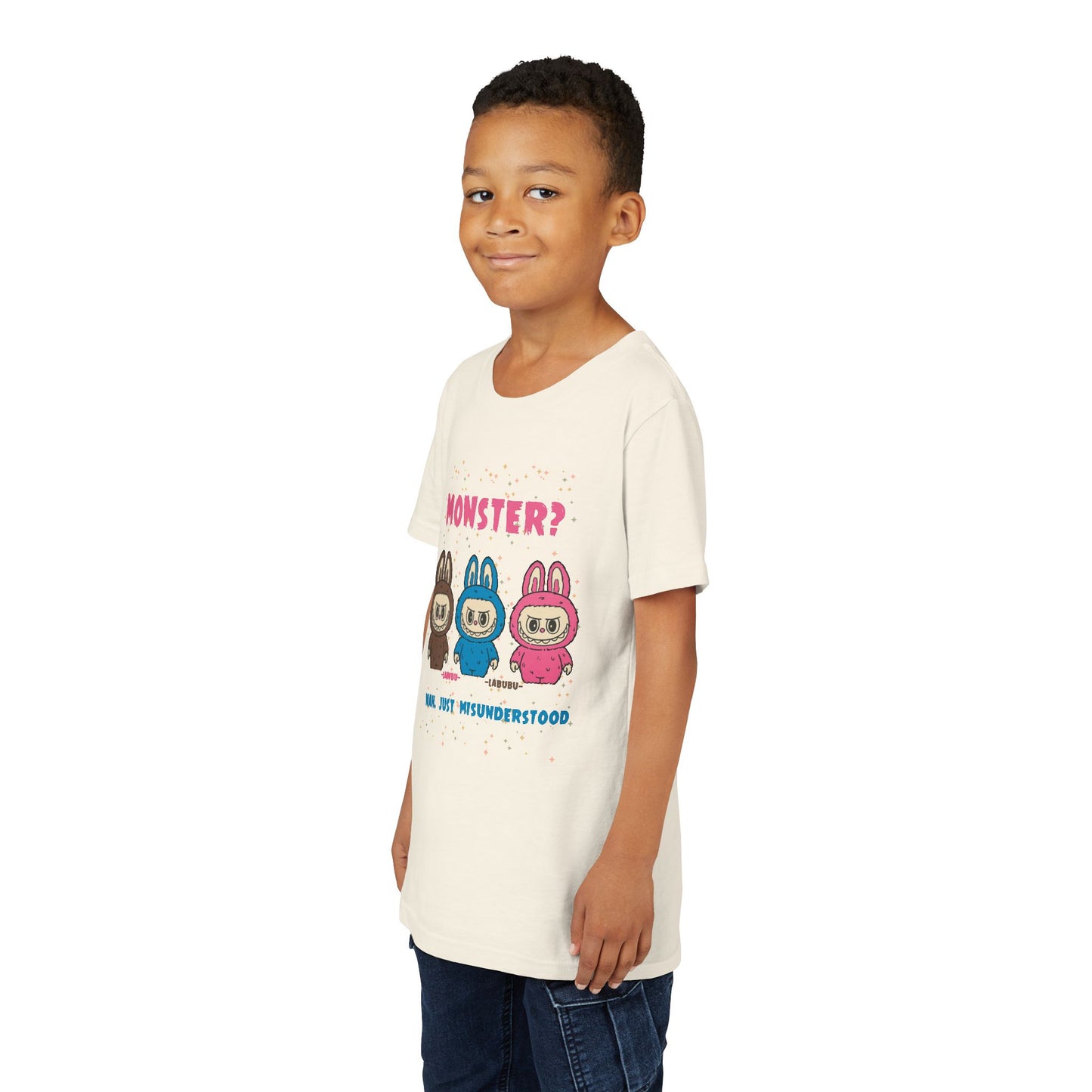Youth Tee - Labubu Monster Misunderstood Design