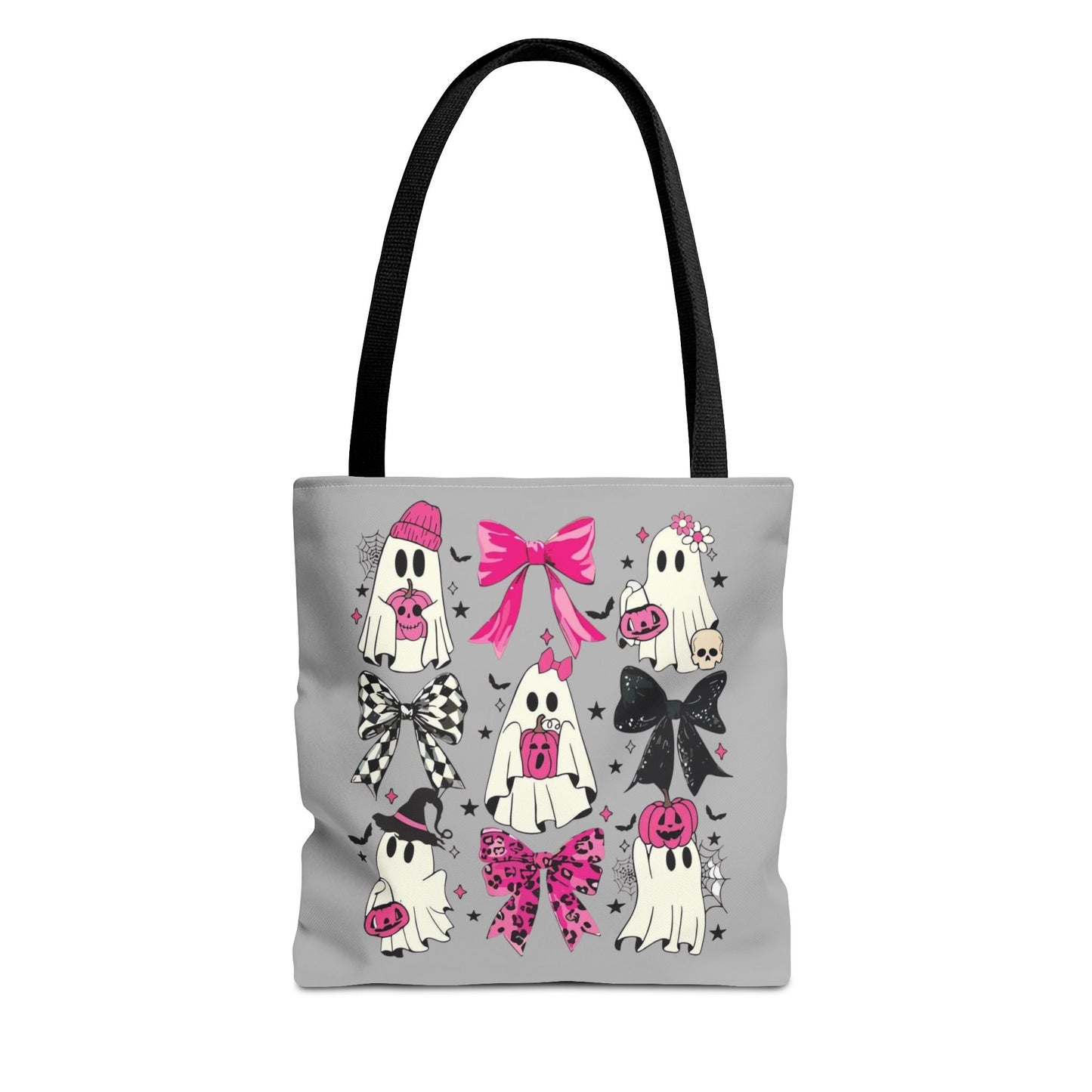 Halloween Tote Bag, Fun Trick-or-Treat Bag, Ghost and bows