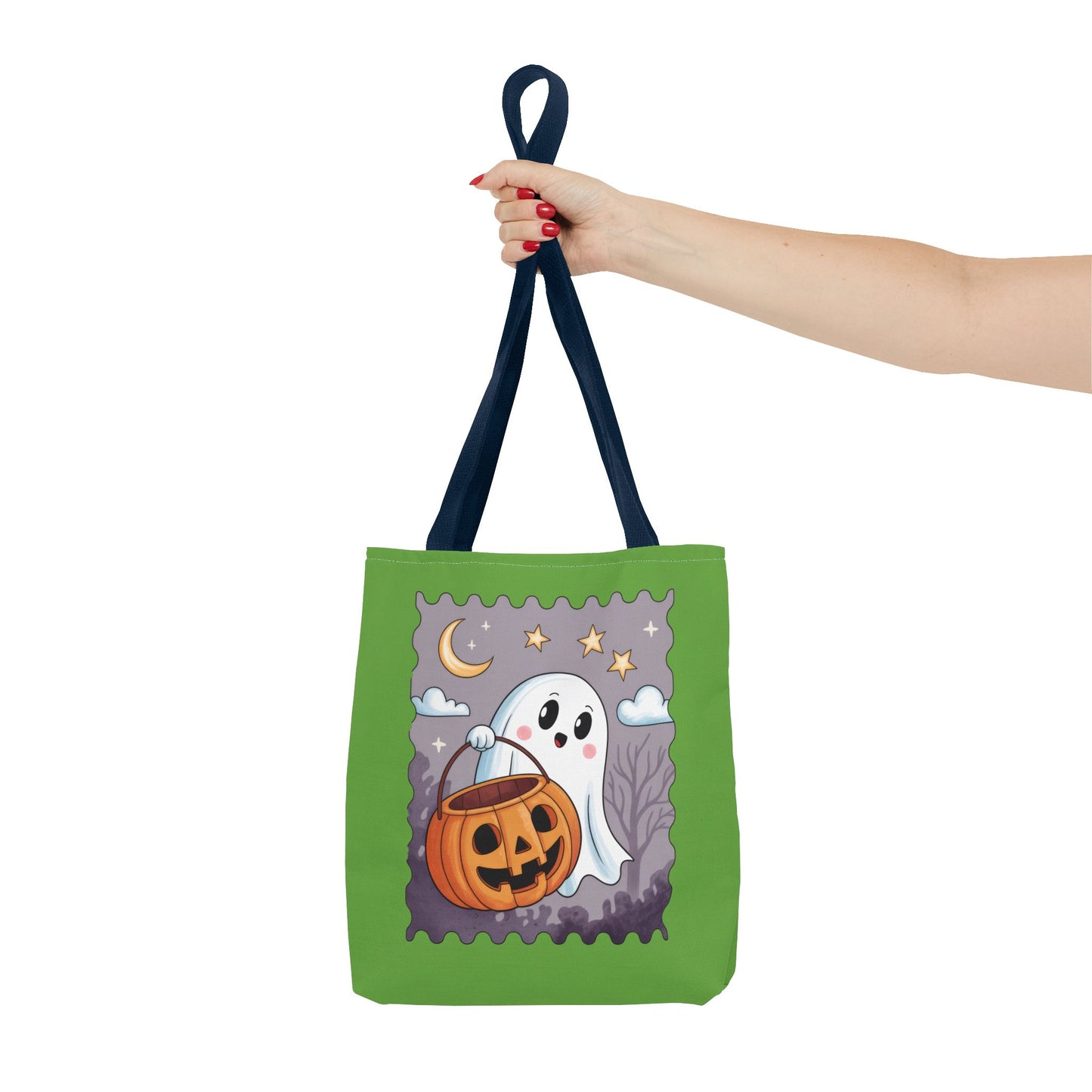 Ghost Stamp Halloween Tote Bag