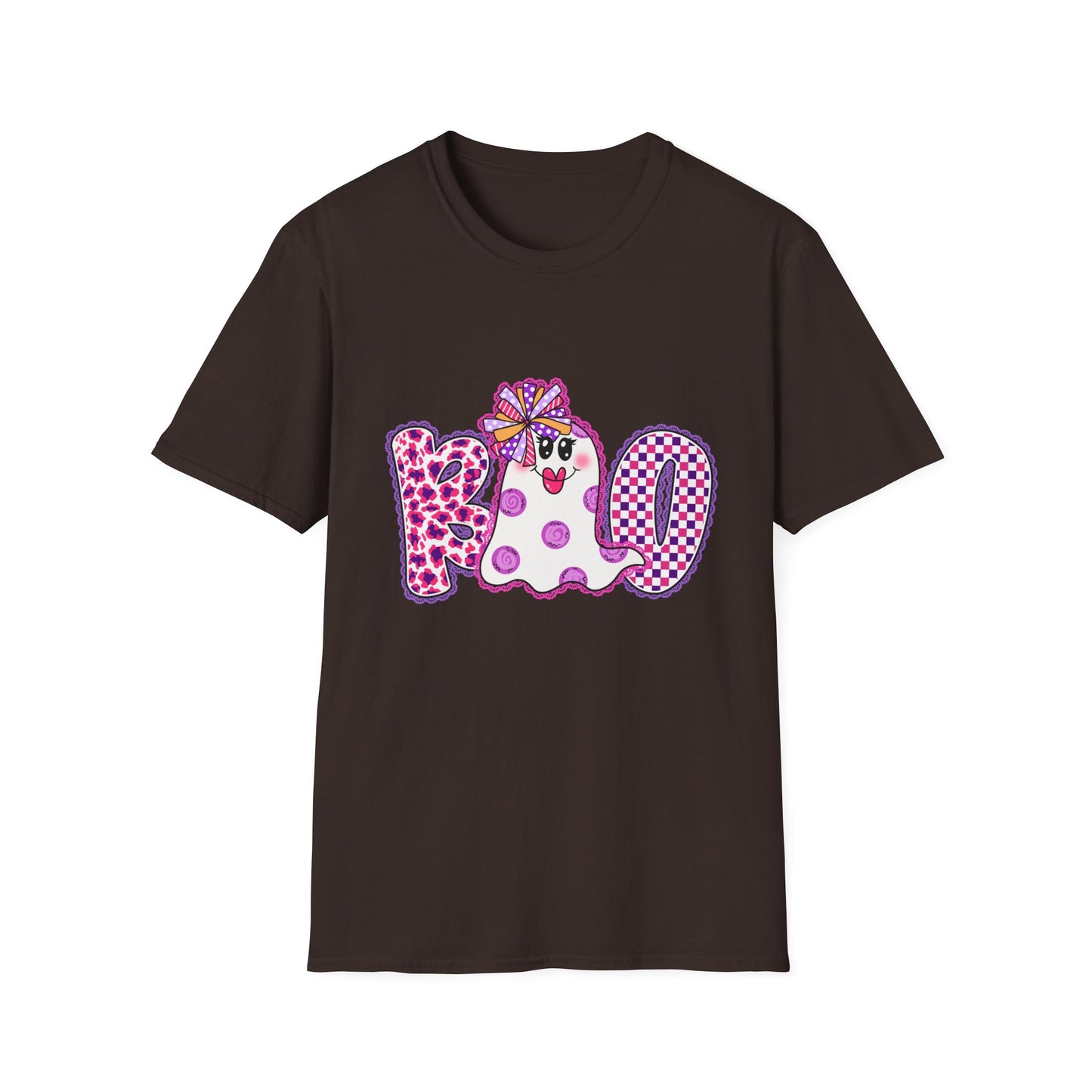Ghostly Celebration T-Shirt BOO Unisex Softstyle