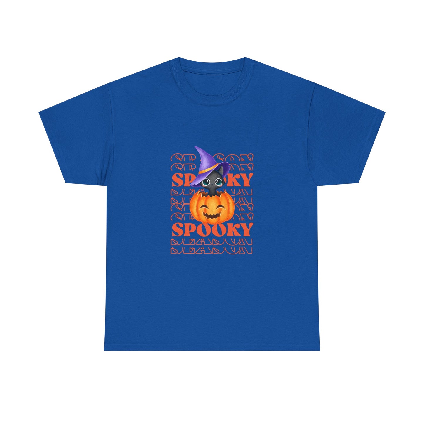 Halloween Spooky Unisex Heavy Cotton Tee, Fun Graphic Tee, Pumpkin Shirt, Casual Fall Wear, Halloween Costume, Unisex Tee