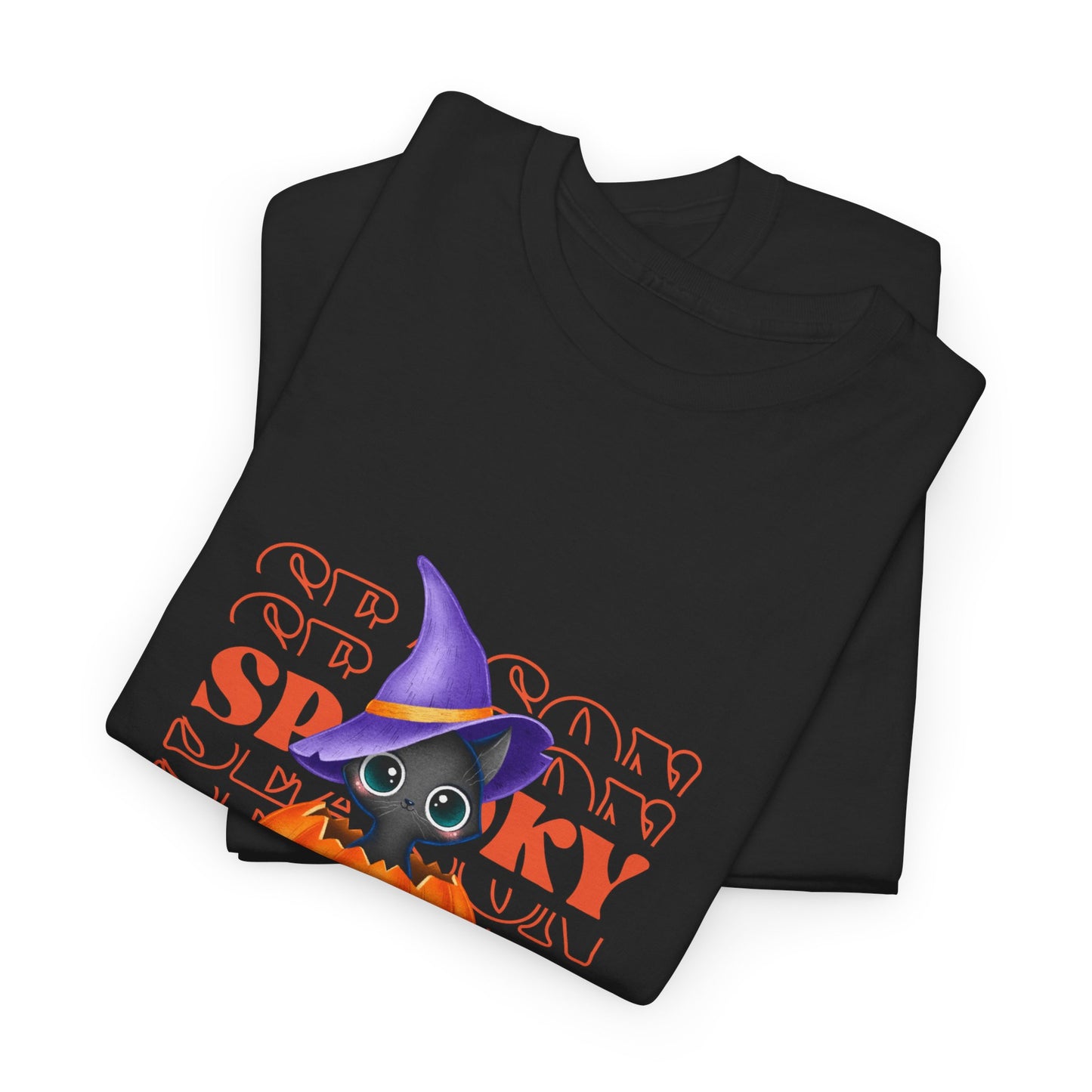 Halloween Spooky Unisex Heavy Cotton Tee, Fun Graphic Tee, Pumpkin Shirt, Casual Fall Wear, Halloween Costume, Unisex Tee