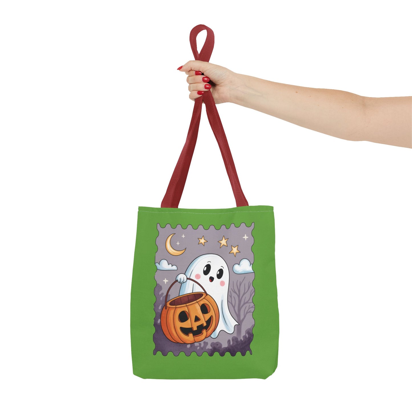 Ghost Stamp Halloween Tote Bag