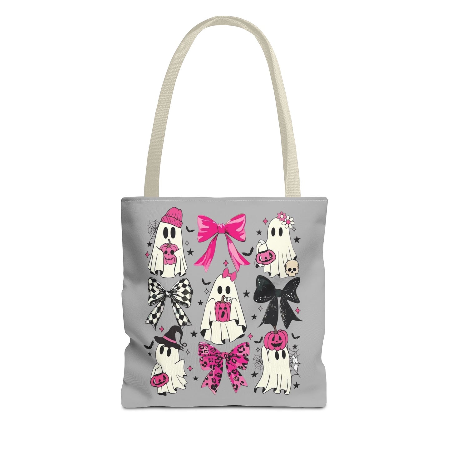 Halloween Tote Bag, Fun Trick-or-Treat Bag, Ghost and bows