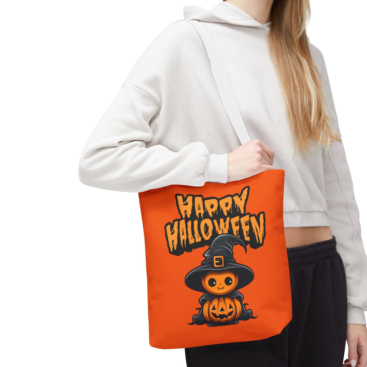 Halloween Pumpkin/Witch Tote Bag