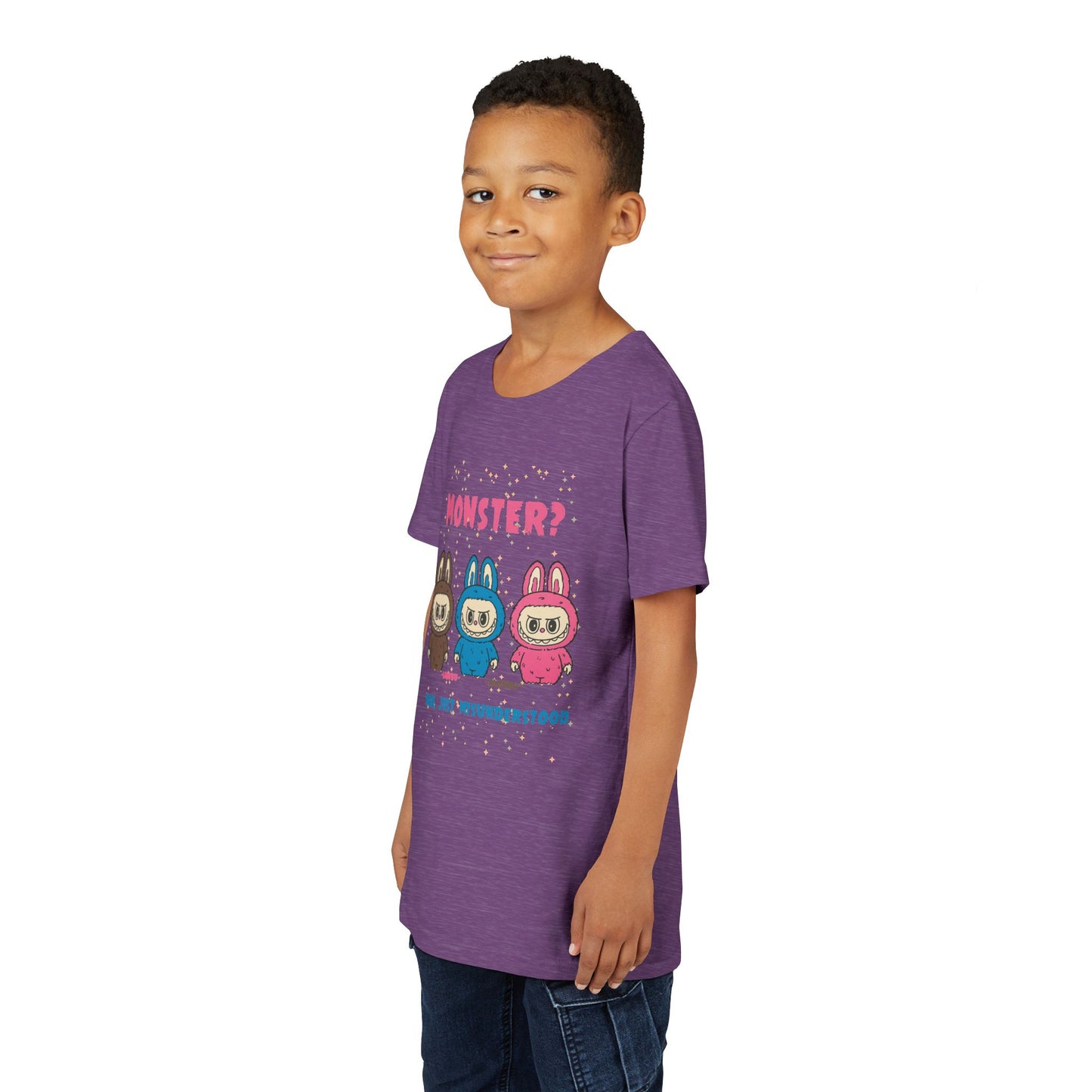 Youth Tee - Labubu Monster Misunderstood Design