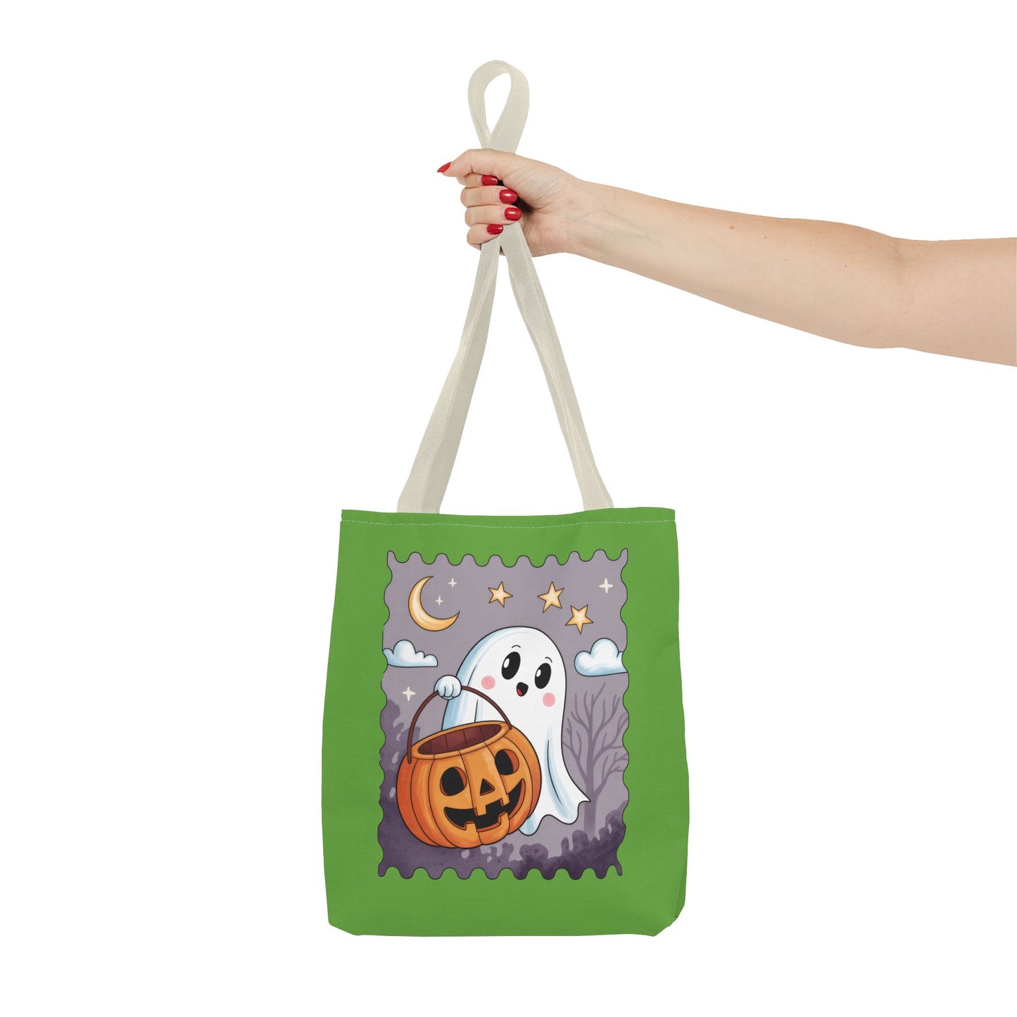 Ghost Stamp Halloween Tote Bag