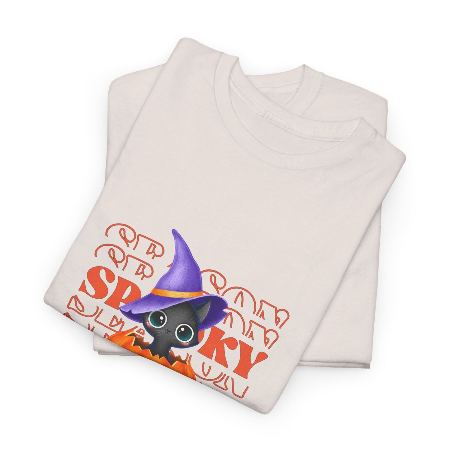 Halloween Spooky Unisex Heavy Cotton Tee, Fun Graphic Tee, Pumpkin Shirt, Casual Fall Wear, Halloween Costume, Unisex Tee